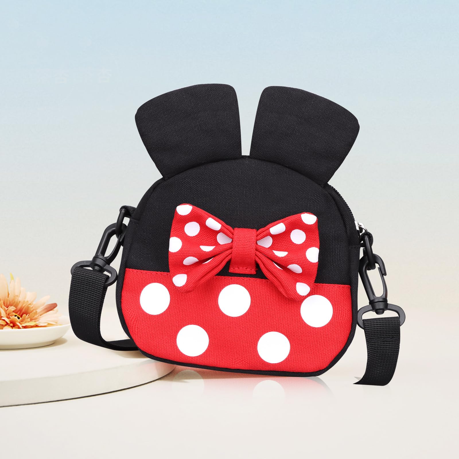 **Disney Minnie Mouse Crossbody Bag for Toddler Girls - Cute Mini Shoulder Purse with Mouse Ears - Perfect for School, Travel & Playdates**