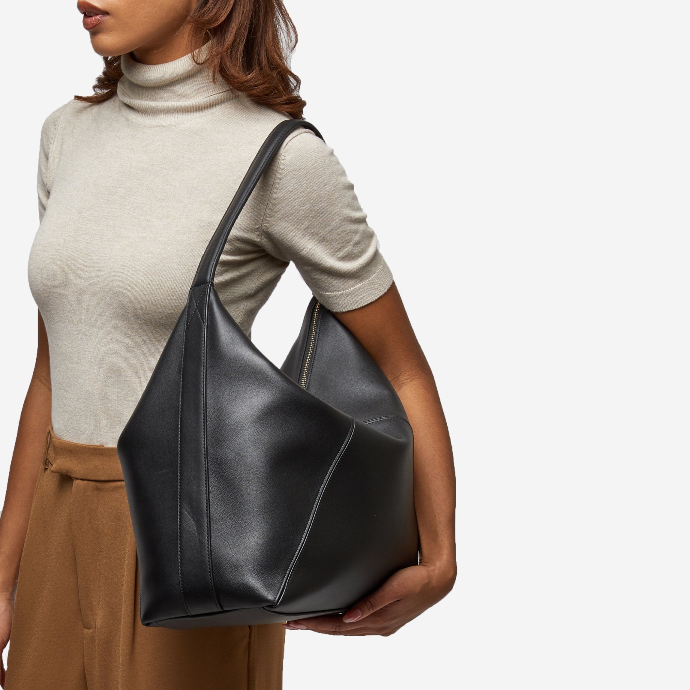 Ciera Maxi Hobo Handbag - Black Onyx Crossbody Purse for Women | Fashionable & Spacious Shoulder Bag for Work, Travel & Everyday Use