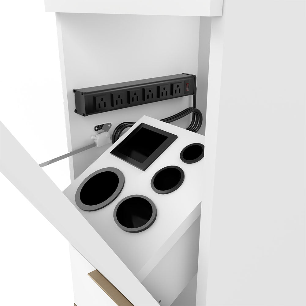Nico Professional Hair Styling Station - Salon Quality Vanity Mirror with Lights & Storage - Perfect for Home Salon, Makeup, and Hair Styling