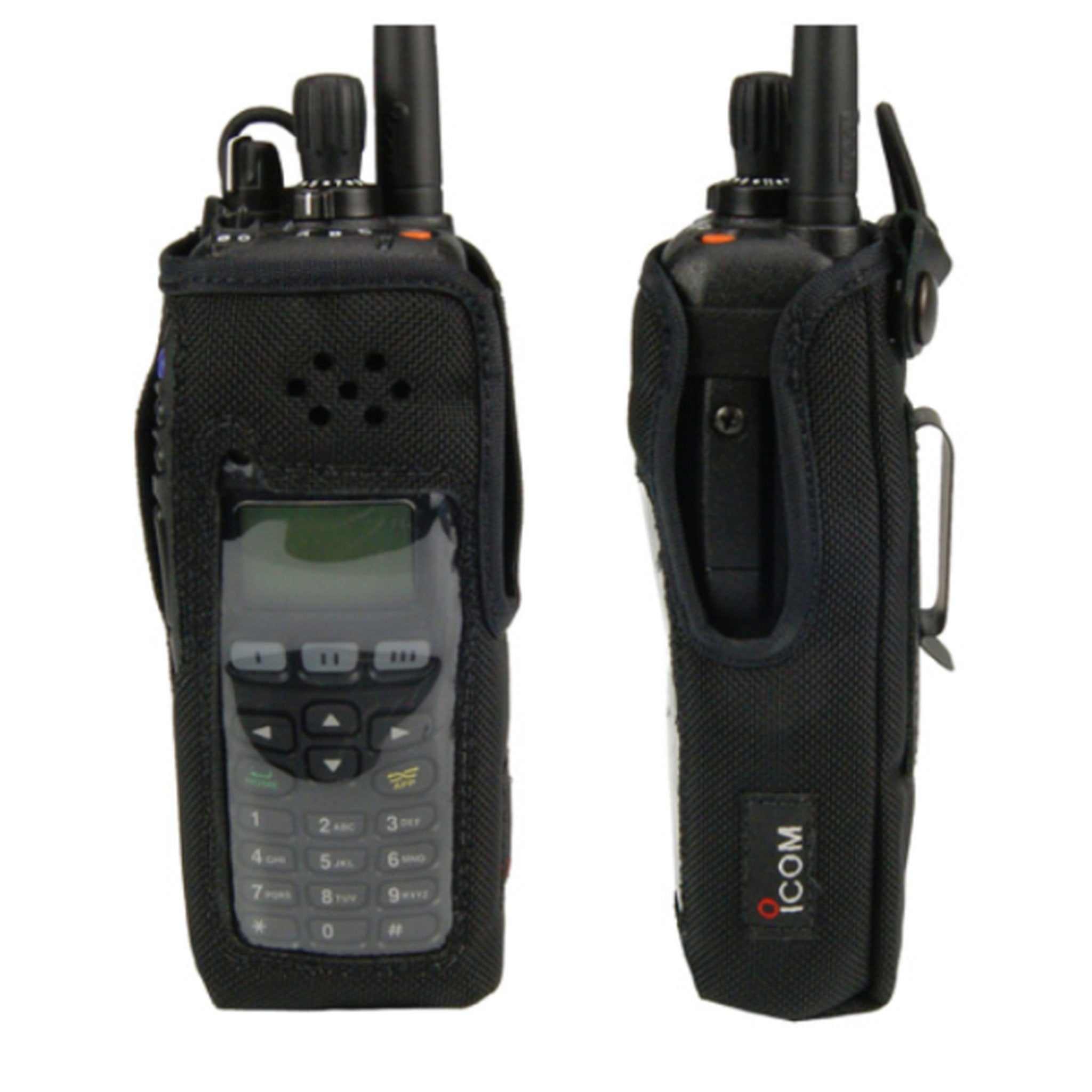 Icom LCF9011T SWIVEL Leather Carrying Case for F9011T & F9021T Radios - Durable Protective Cover with Belt Clip | Perfect for Field Work, Outdoor Adventures & Professional Use
