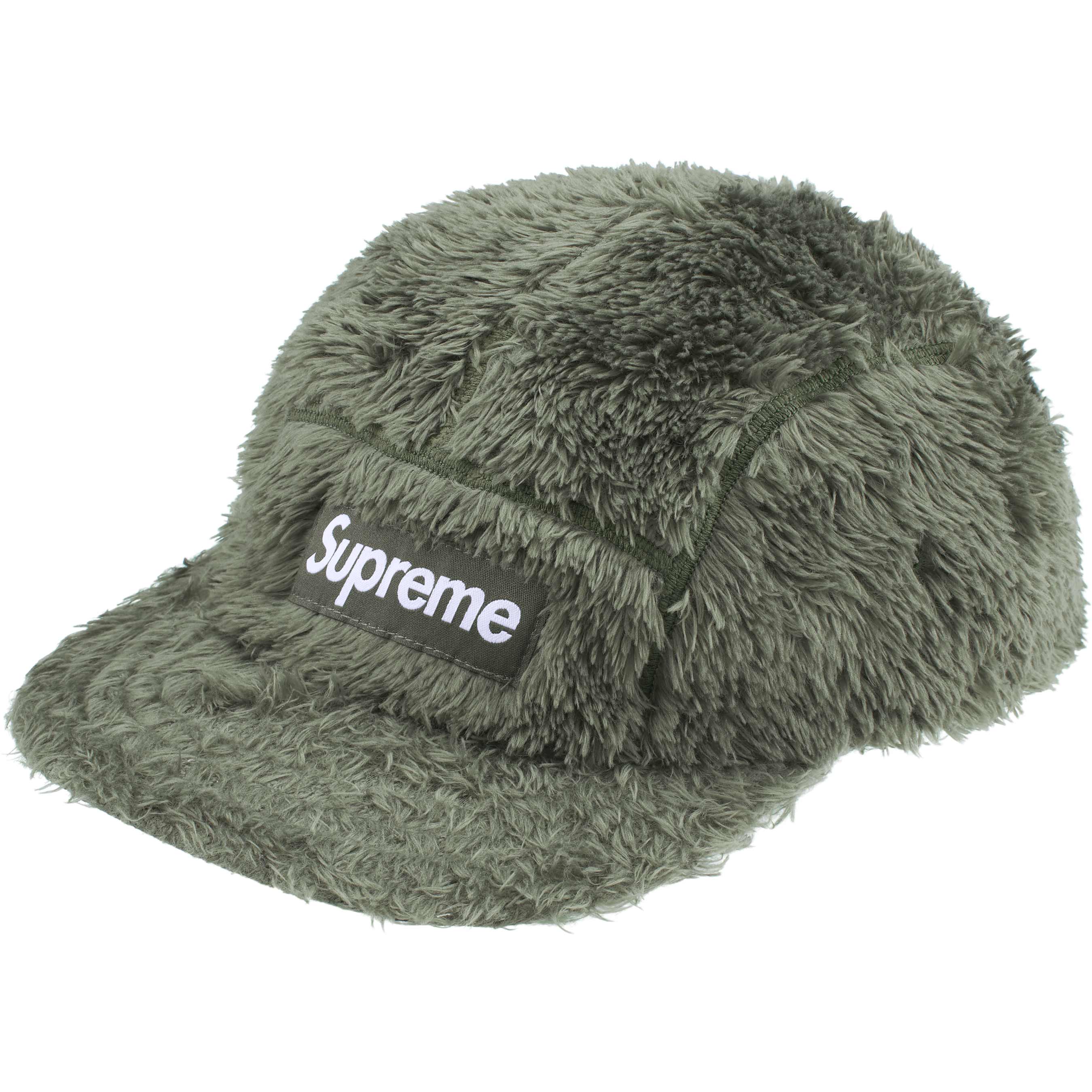 Supreme Fuzzy Camp Cap - Olive Green Beanie for Men & Women - Winter Warm Knit Hat for Outdoor Activities & Casual Wear