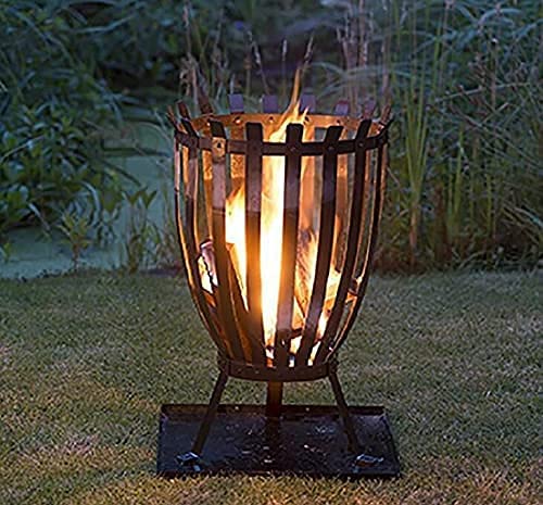 Portable Outdoor Fire Pit - Round Bonfire Hearth with Grill Rack for Backyard, Patio & Camping | Perfect for Garden Decor, Heating & BBQ Parties