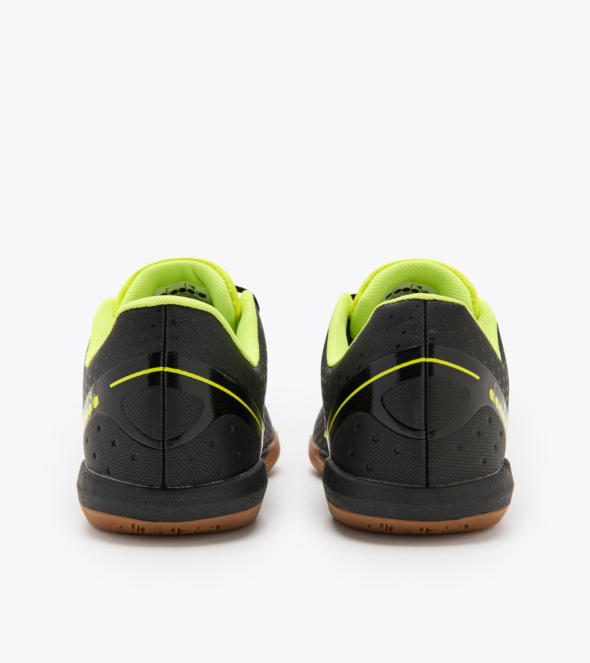 Diadora Pichichi 5 IDR Indoor Soccer Shoes for Men - Black/Fluo Yellow - Lightweight & Breathable for Futsal, Training & Competitive Play