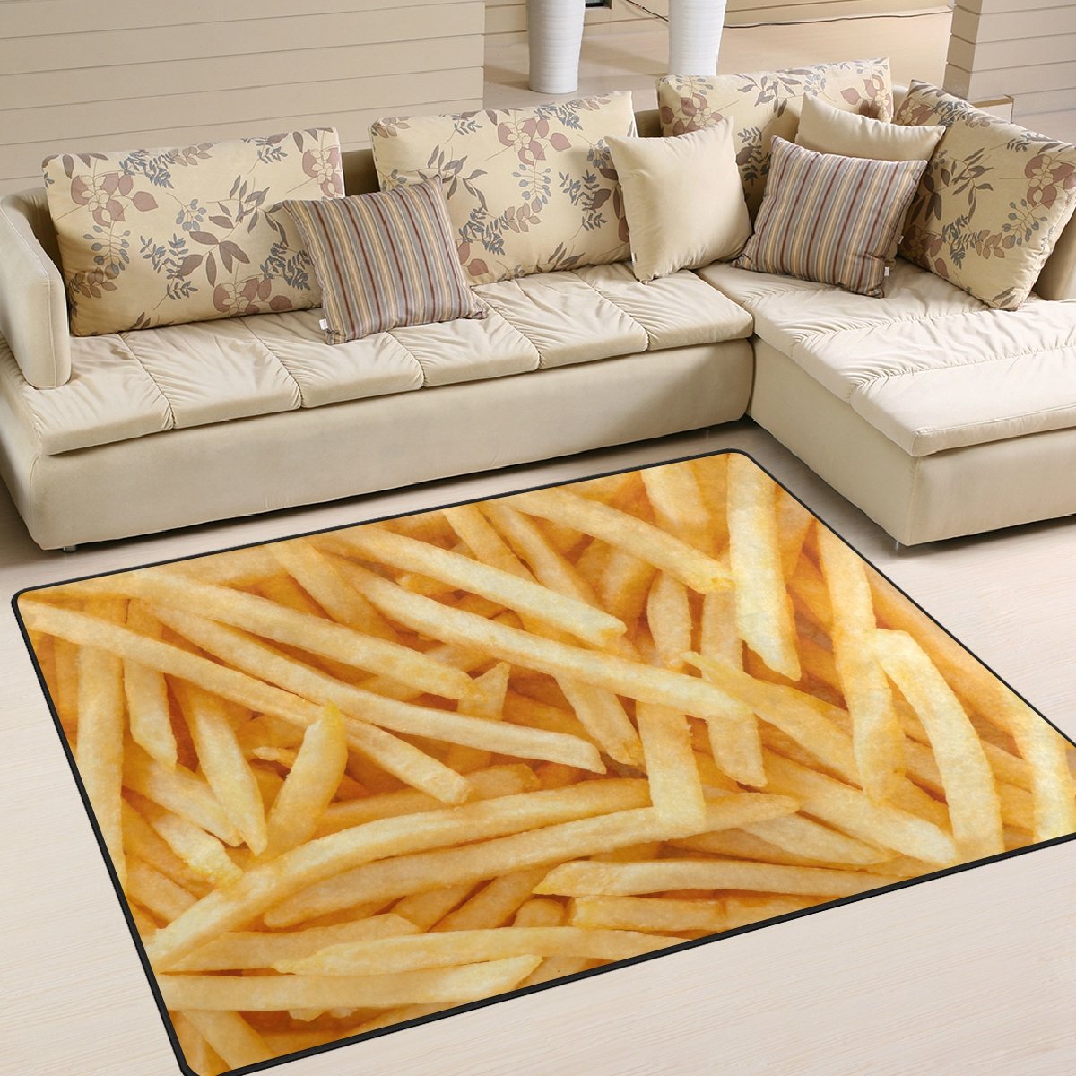 ALAZA French Fries Area Rug - 5'3