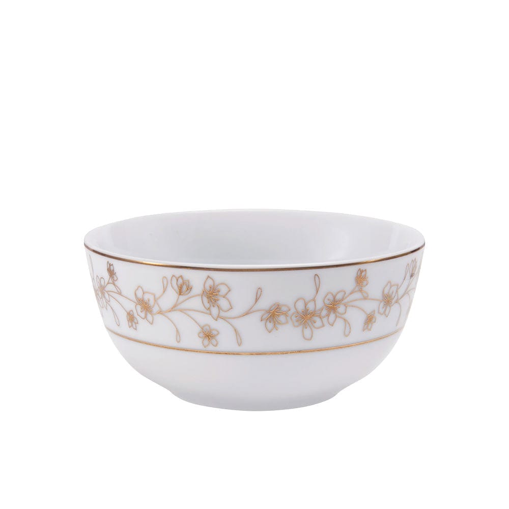 Elegant Metallic Floral Gold 32-Piece Dinnerware Set - Service for 8 - Perfect for Formal Dining, Wedding Registry & Holiday Entertaining