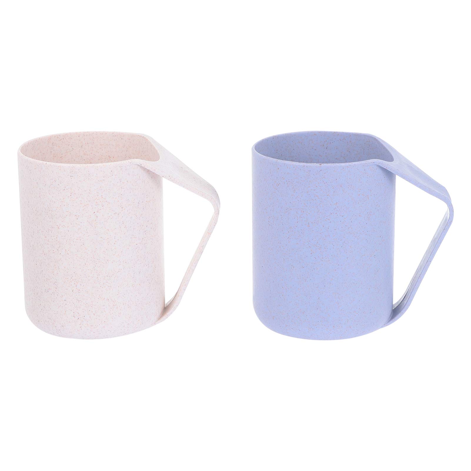 Hemoton 2-Pack Wheat Straw Drinking Glasses - BPA-Free Plastic Cups with Lids & Straws for Kids, Travel, Home, Office | Dishwasher Safe Reusable Tumblers for Juice, Tea, Coffee, Smoothies | Eco-Friendly Alternative to Plastic Cups