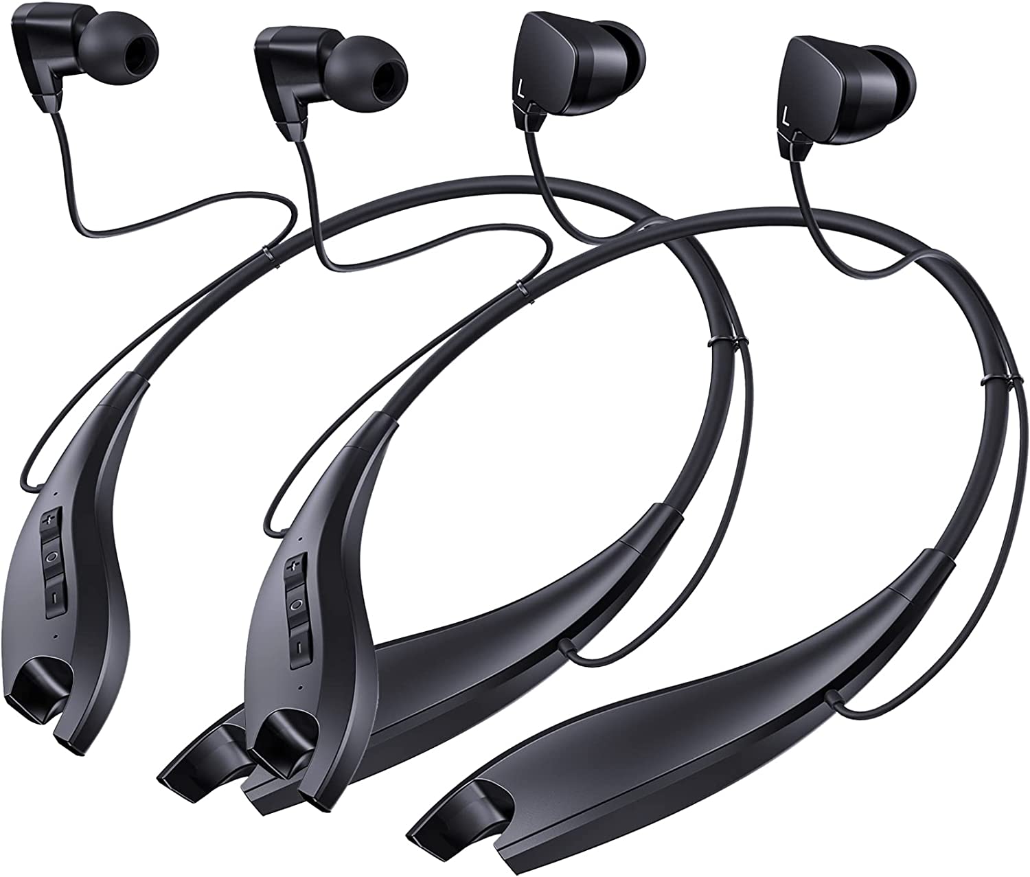 Wireless Bluetooth Headphones with 24-Hour Playtime, Noise Cancelling Mic for Crystal Clear Calls - Perfect for Workouts, Commuting & Office Use