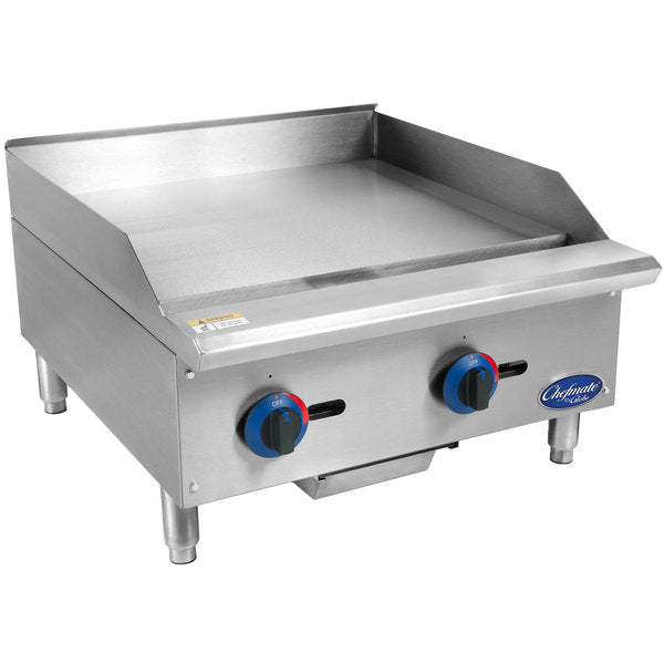 Globe C24GG Chefmate 24-Inch Commercial Gas Griddle - Perfect for Restaurants, Food Trucks & Outdoor Cooking