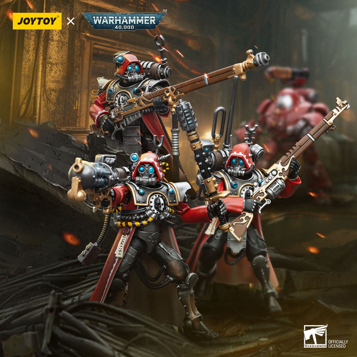 1/18 JOYTOY Warhammer 40K Adeptus Mechanicus Skitarii Ranger Action Figure - Collectible Miniature for Tabletop Gaming & Display