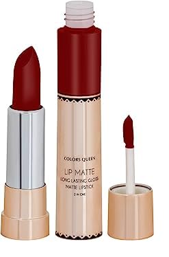 Long Lasting Matte Lipstick & Gloss 2-in-1 - Waterproof, Non-Sticky Lip Makeup for All-Day Wear | Perfect for Work, Date Night & Special Occasions