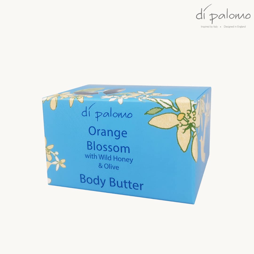 Di Palomo Orange Blossom & Honey Body Shea Butter 200ml - Luxurious Moisturizing Lotion for Women with Natural Hydration | Deep Nourishing Skincare & Body Cream for Dry Skin | Perfect for Daily Use, Gift Sets & Spa Treatments