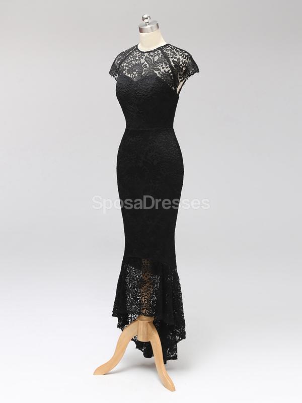 Elegant Cap Sleeves Lace Mermaid High-Low Bridesmaid Dress - WG593 | Perfect for Weddings, Parties & Formal Events