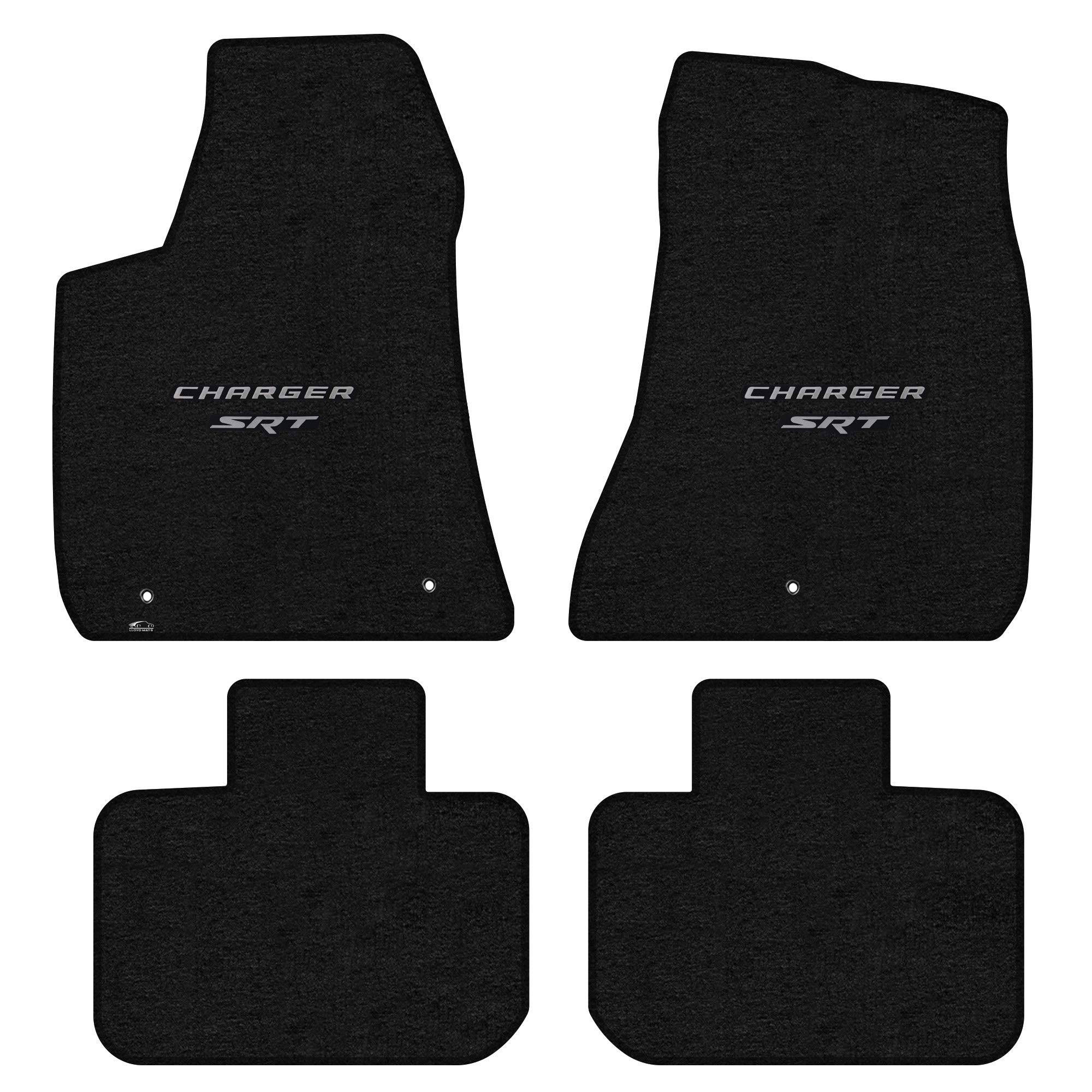 Premium Custom-Fit Carpet Floor Mats for Dodge Charger RWD 2011-2023 | Luxury Car Floor Liners (4-Piece Set, Charcoal/Silver) - Perfect for Daily Commuting & Road Trips