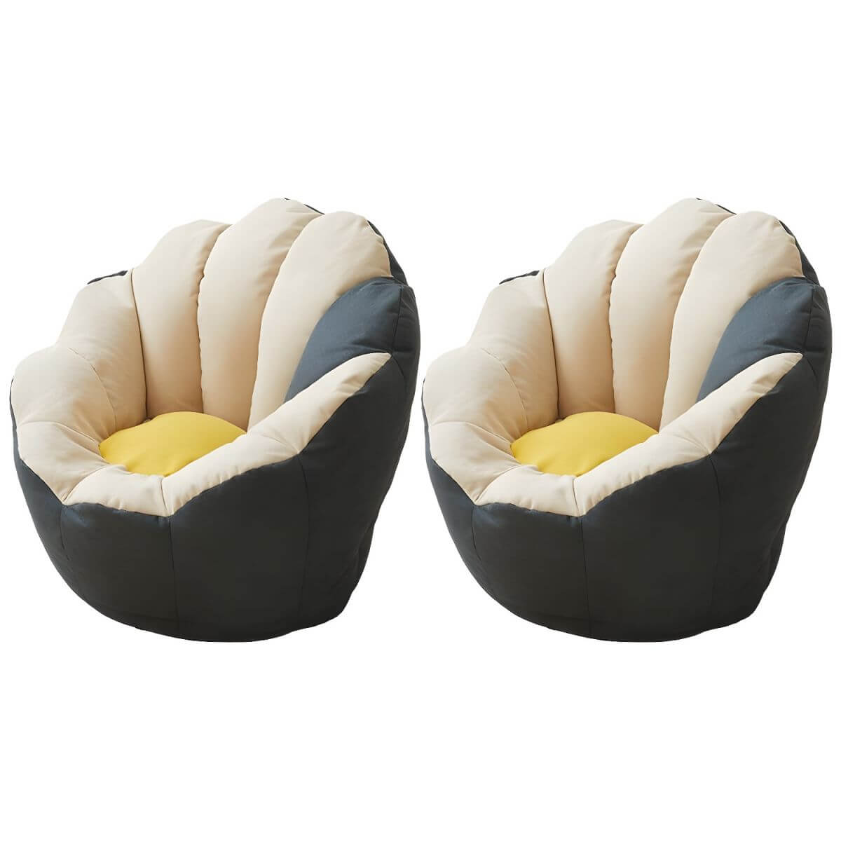 Stylish Minimalist Solid Lemon Yellow Cotton Blend Papasan Chair with Removable Slipcover & Sewn Pillow - Perfect for Living Room, Bedroom, Nursery or Outdoor Relaxation