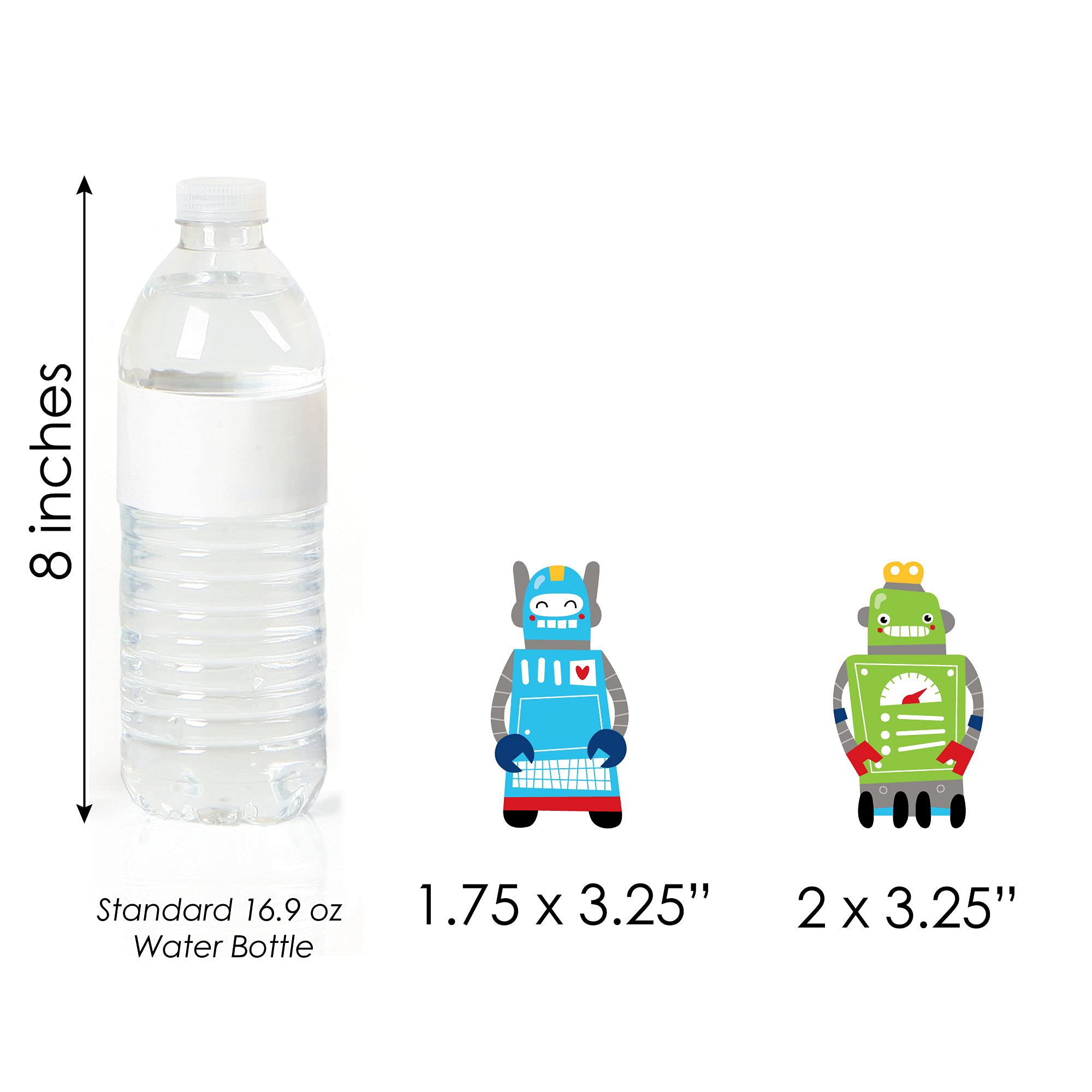 Big Dot of Happiness Gear Up Robots DIY Party Cut-Outs - 24 Count for Birthday Party Decorations, Baby Shower, Classroom Activities & Kids Craft Projects