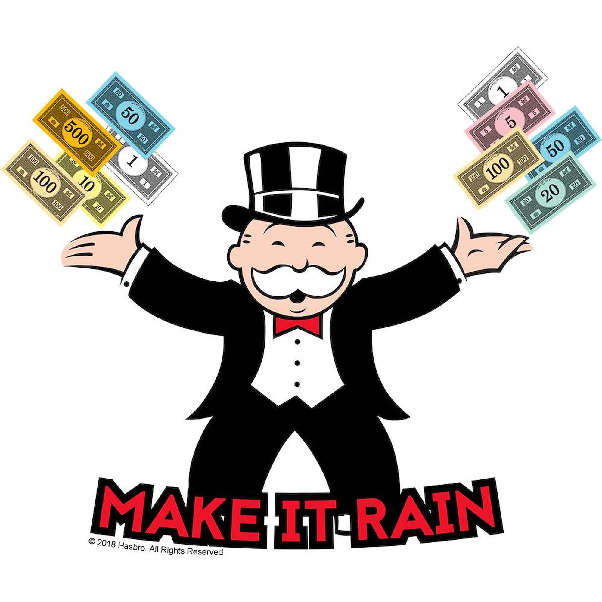 Monopoly Make It Rain 20 oz Ceramic Coffee Mega Mug - Large Insulated Coffee Cup for Office, Home & Gifts - Funny Board Game Themed Drinkware