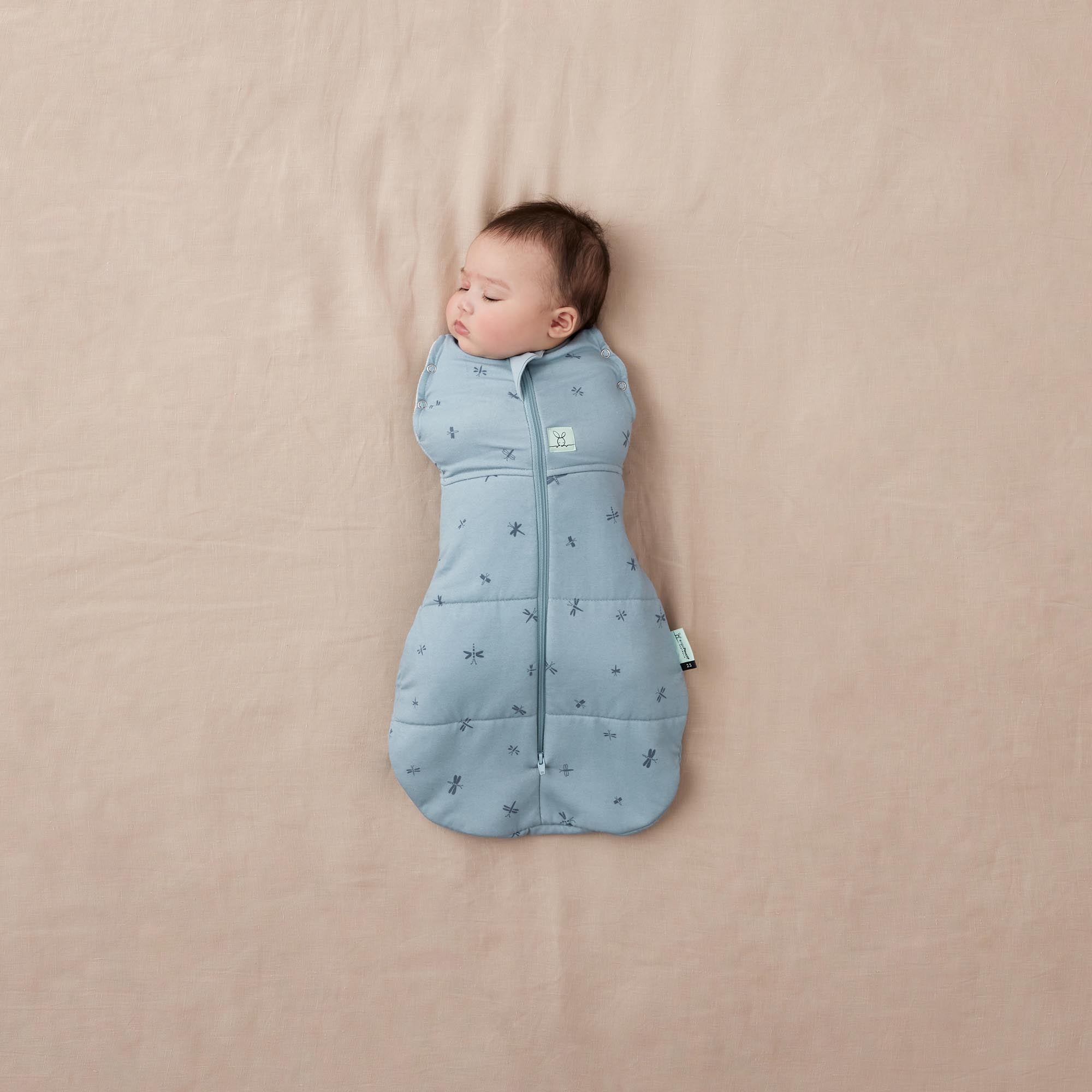 ErgoPouch Cocoon Zip Swaddle Bag 2.5 TOG - Premium Baby Sleep Sack with Dragonfly Design for Newborns & Infants - Perfect for Nursery, Travel & Safe Sleep