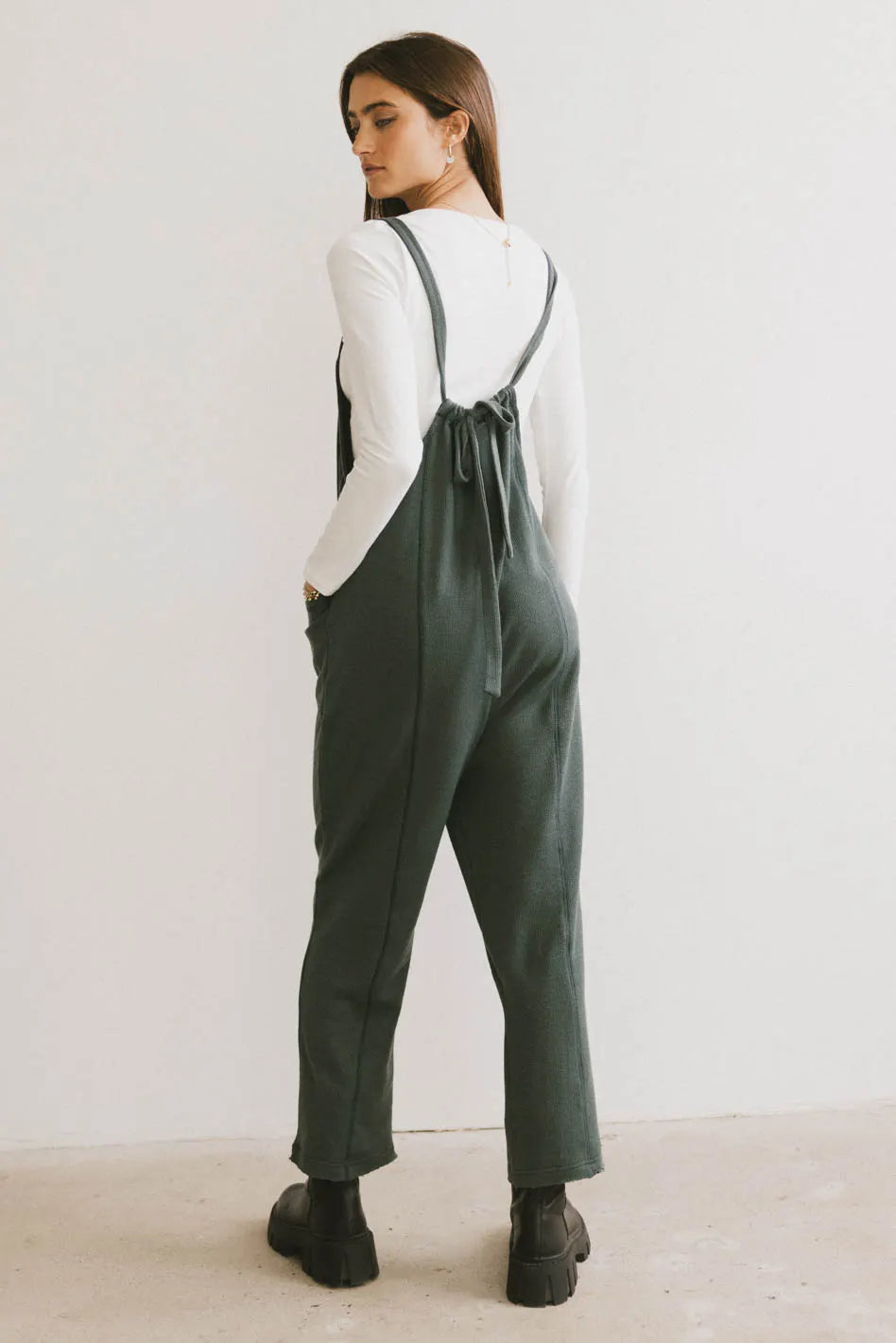 Kestrel Knit Overalls for Women - Moss Green Jumpsuit, Comfortable & Stylish Romper | Perfect for Casual Outings, Outdoor Adventures & Loungewear