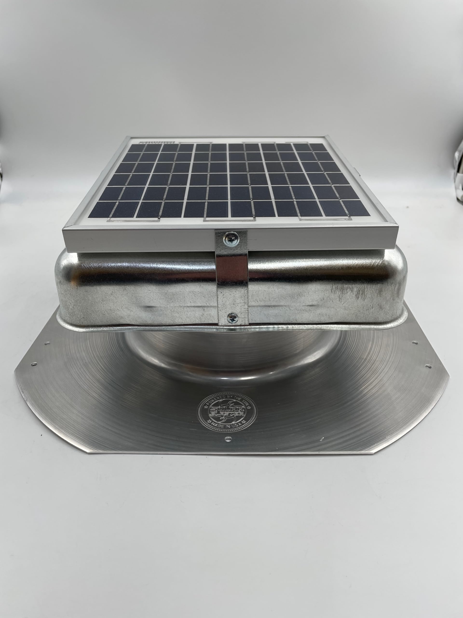Solar-Powered Roof Ventilation Fan - Galvanized Steel Attic Fan with Solar Panel for Home & RV | Energy-Efficient Roof Vent for Cooling & Moisture Control | Perfect for Hot Climates, Garages & Sheds
