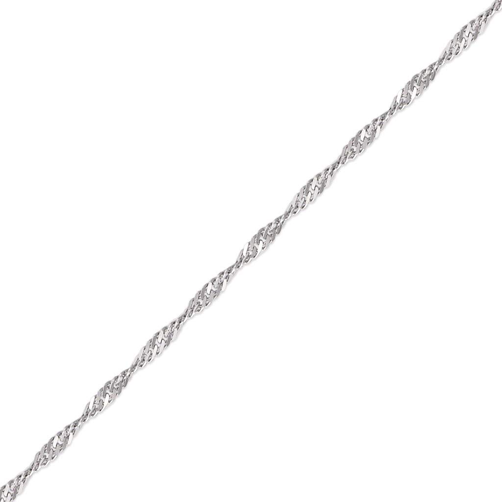 14K White Gold Singapore Chain Necklace - Italian Craftsmanship, High Polish Shiny Links - Perfect Jewelry Gift for Women & Men (16-24 Inches, 0.7-1.4mm Width) - Ideal for Weddings, Anniversaries & Special Occasions