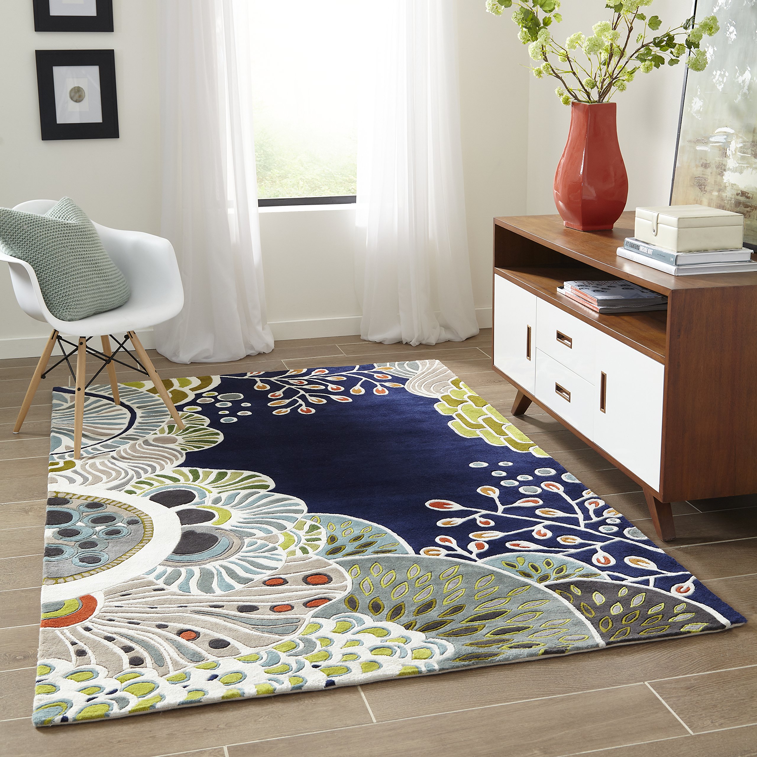 Momeni New Wave Collection Navy Blue Area Rug 2'6