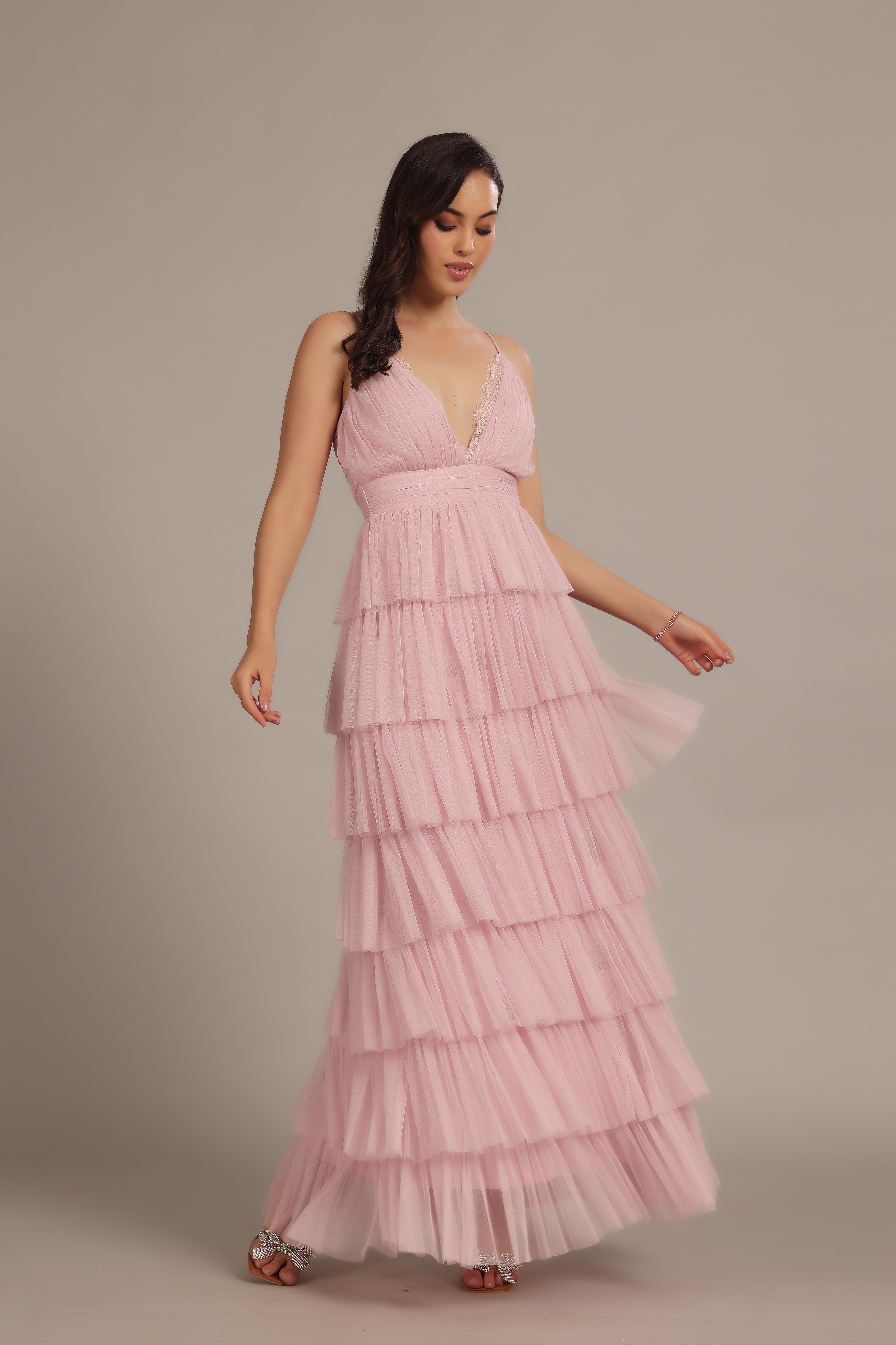 Oakley Women's Maxi Dress - Powder Pink | Flowy Long Summer Dress for Casual Wear, Beach Cover Up & Vacation Outfits