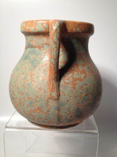Burly and Winters Crookville Red and Aqua Vase - Handcrafted Ceramic Home Decor for Farmhouse, Rustic, and Boho Style Interiors | Perfect for Centerpieces, Wedding Decor, and Living Room Accents