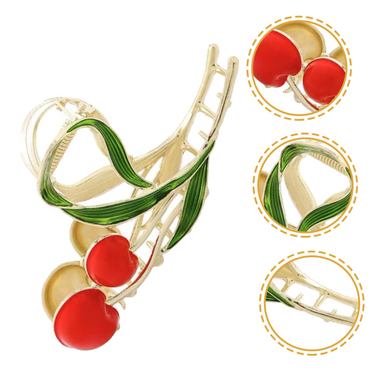 BIUDECO 2pcs Floral Leaf Hair Clips - Alloy Grip Hair Barrettes for Thick Hair, Cherry Blossom Hair Claws for Women & Girls (Perfect for Weddings, Parties & Daily Styling)