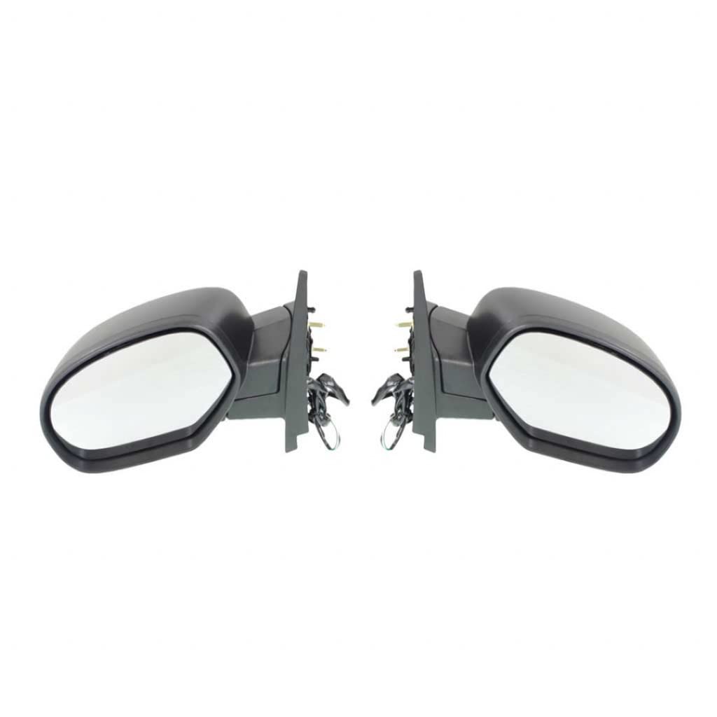 2007-2014 GMC Yukon Power Folding Heated Side Mirrors - Gloss Black Pair (Driver & Passenger) | GM1320336, GM1321336 | 20843177, 20809968 | Perfect for Winter Driving & Enhanced Visibility