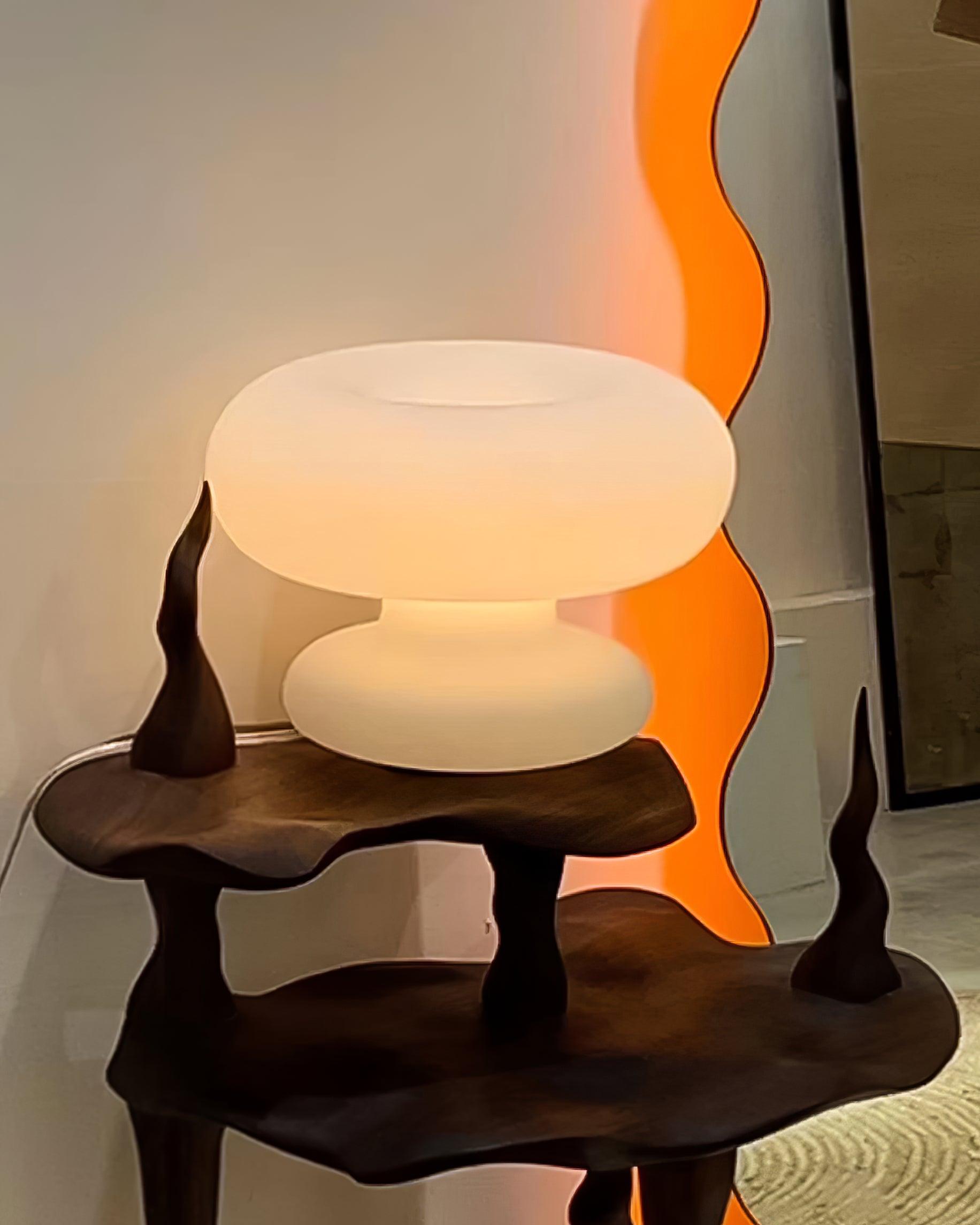 Modern Donut Table Lamp - Stylish & Decorative LED Night Light for Bedroom, Living Room, or Office - Perfect for Reading, Relaxing & Creating Cozy Ambiance