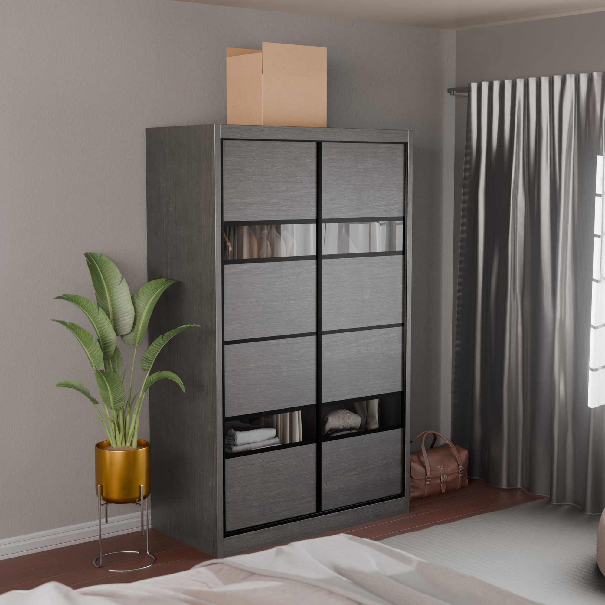 Josie Modular Wardrobe W05 - Customizable Closet Organizer System for Bedroom & Walk-in Closets | Space-Saving Storage Solution for Clothes, Shoes & Accessories