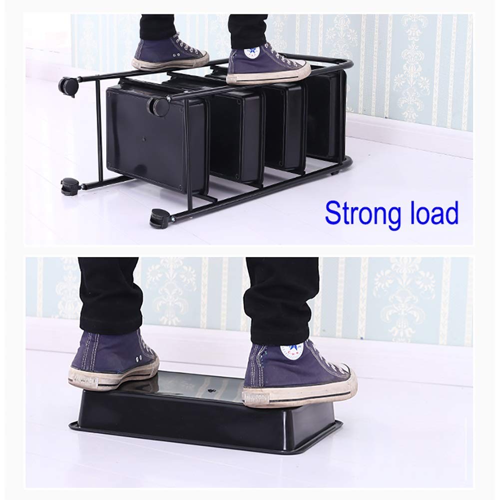MERTNK 4-Drawer Rolling Trolley for Kitchen, Salon & Spa Storage - Silver