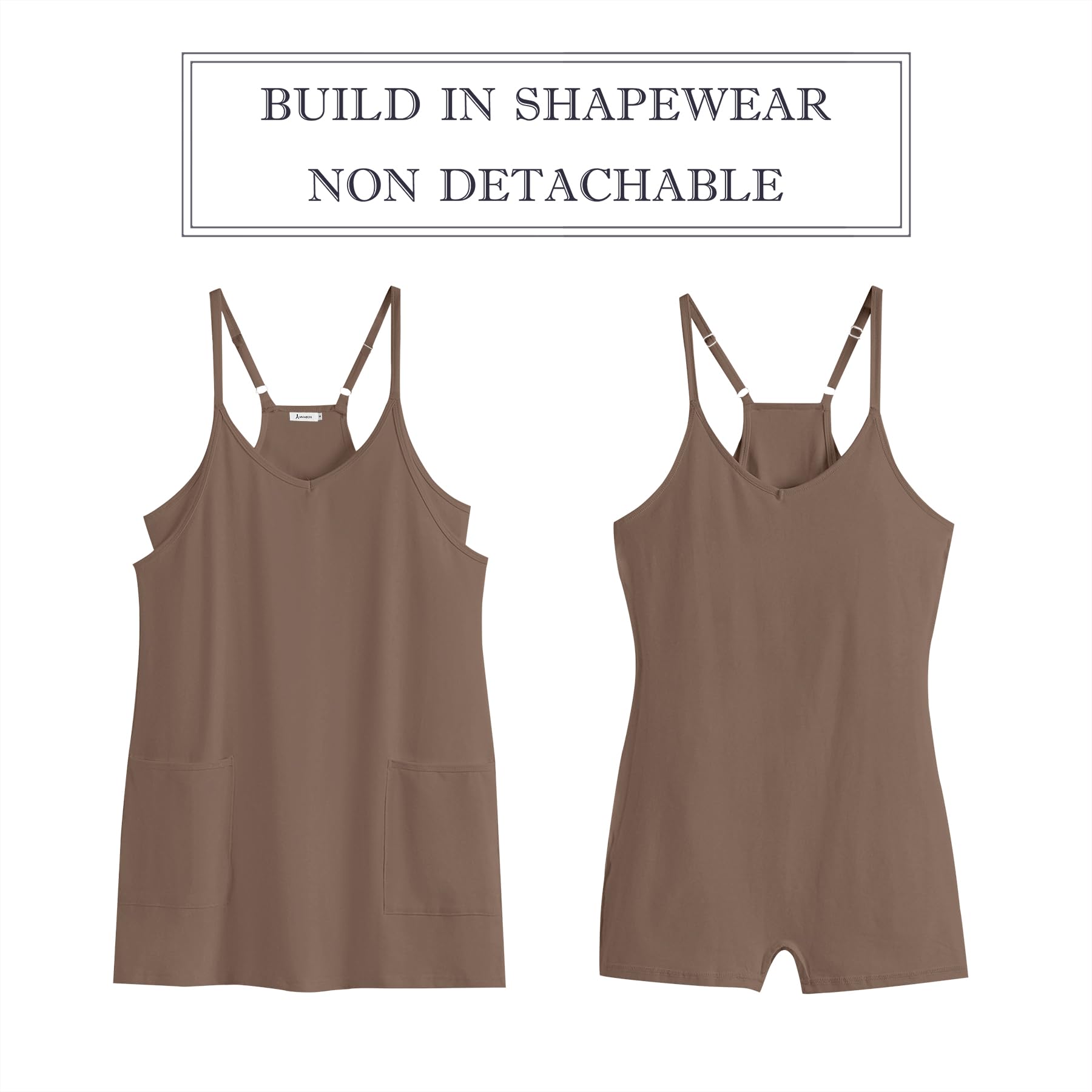 ANRABESS Women's Athletic Dress - Summer Tennis Workout Active Sports Mini Romper with Built-in Shorts | Travel & Vacation Clothes | Perfect for Gym, Running, Yoga and Beach Outings