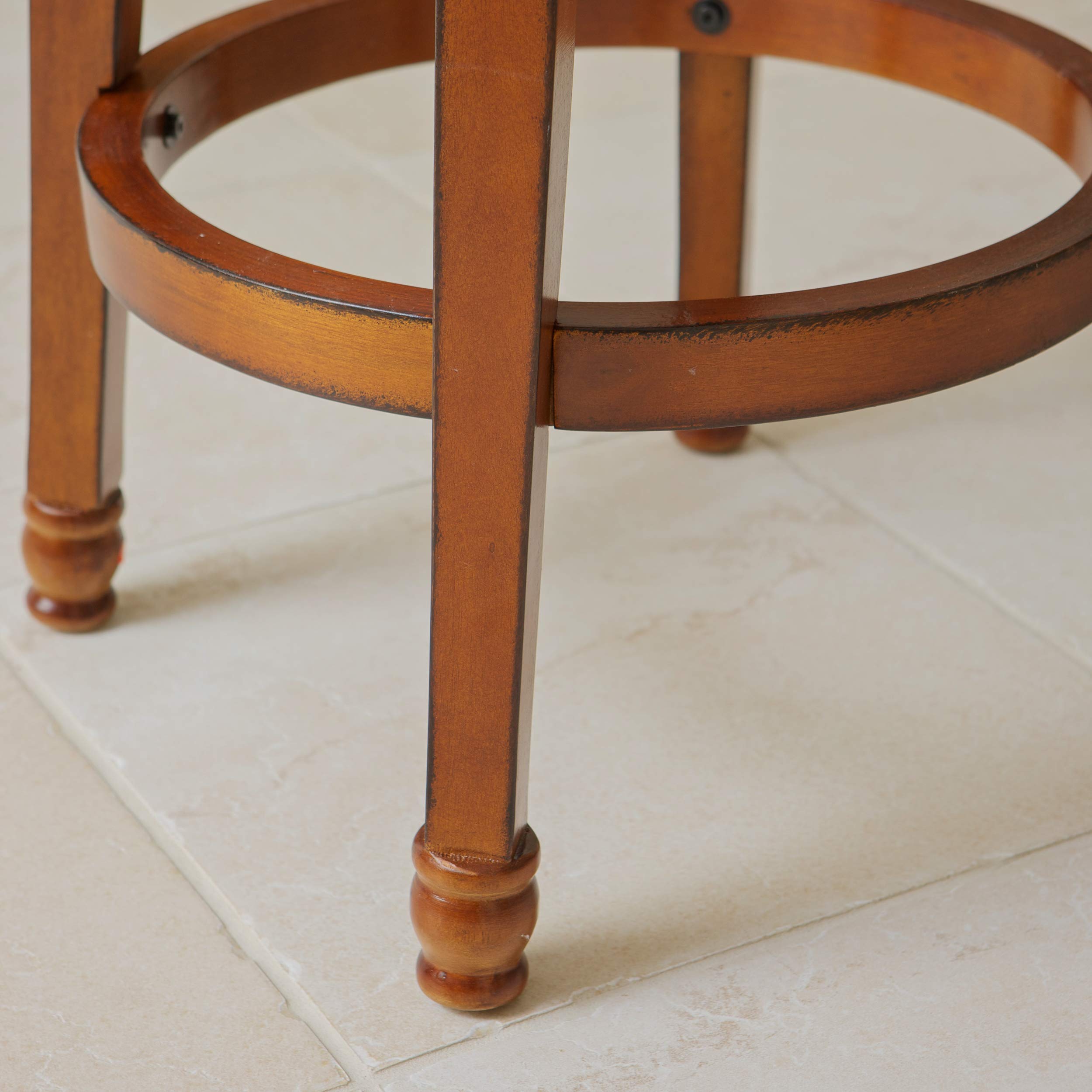 Christopher Knight Home Eclipse Armed Swivel Barstool - Chocolate Brown Bar Height Counter Stool for Kitchen Island, Breakfast Nook & Home Bar