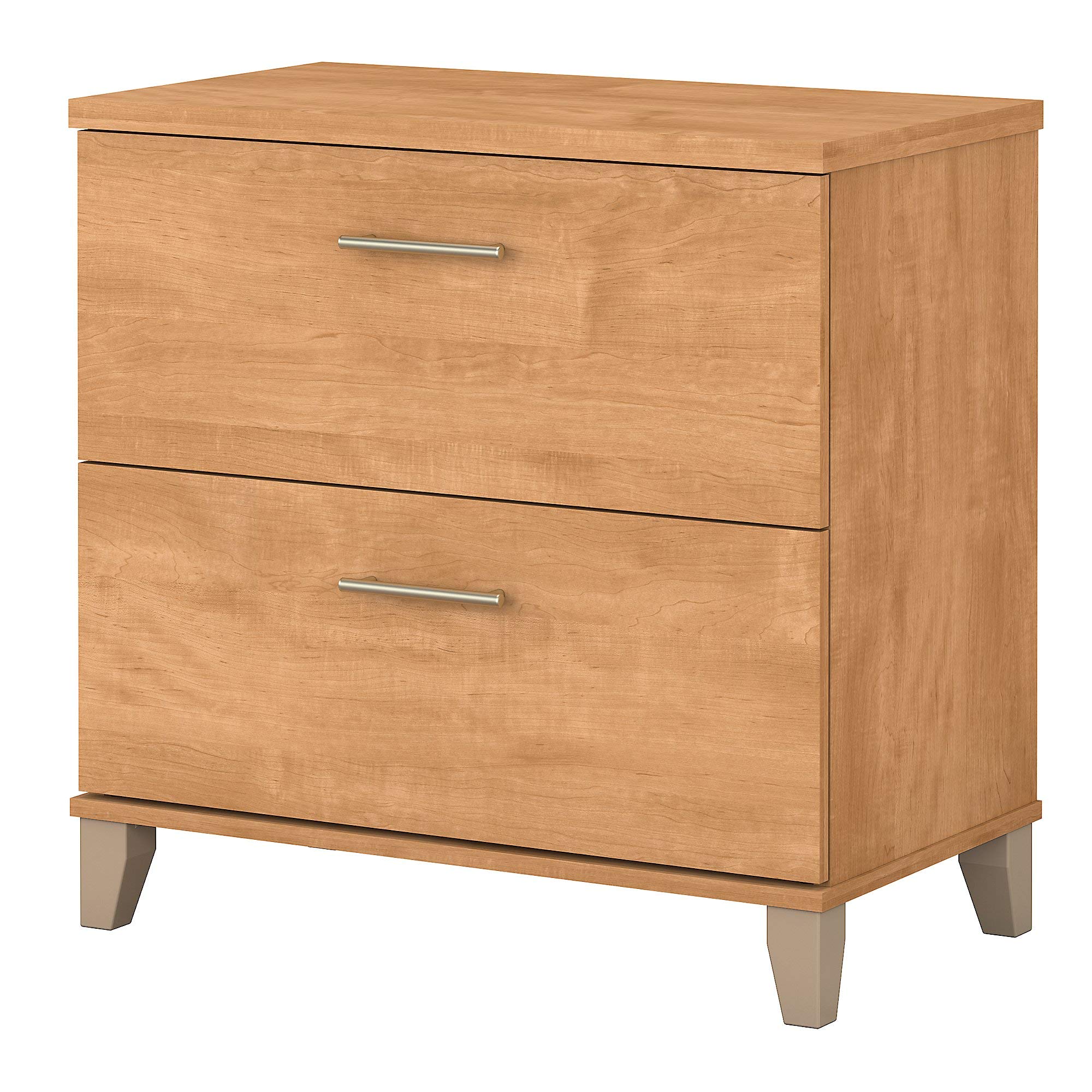 Bush Furniture 2-Drawer Lateral File Cabinet in Maple Cross Finish - Office Storage Solution for Home & Business Organization