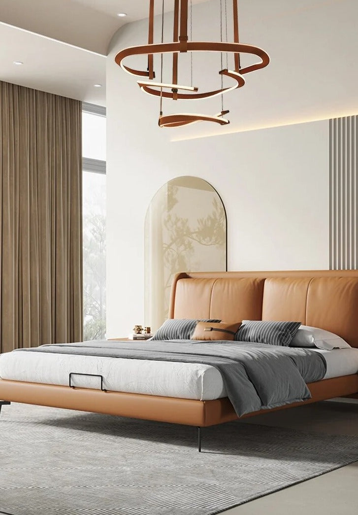 ModaLux Handcrafted Leather LED Chandelier - Elegant Lighting Fixture for Living Room, Dining Room & Bedroom Decor