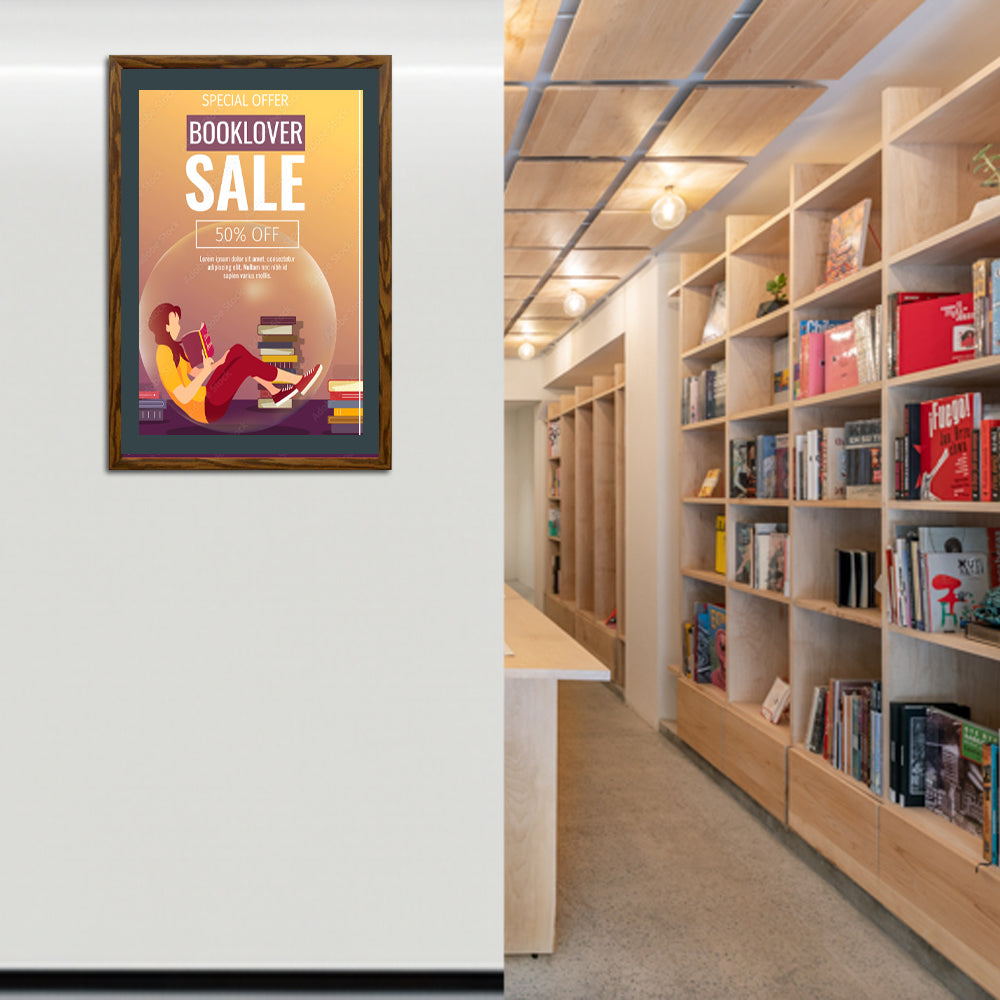 Premium 17x23 Designer Wood Snap Frames for Posters - 2 Wide Matboard Included - Perfect for Art Displays, Home Decor & Office Presentations