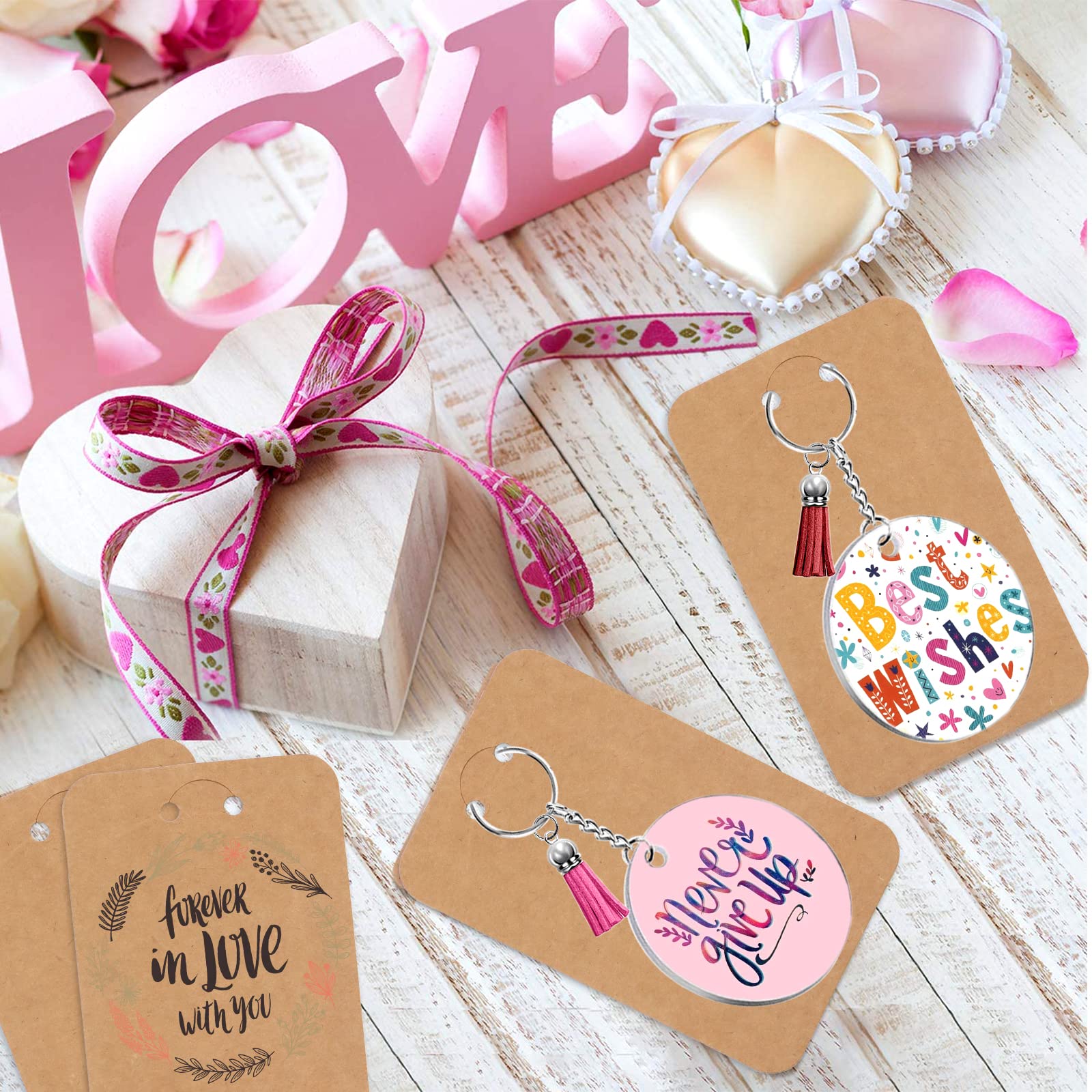 ZOCONE 144 PCS 2 Inch Clear Acrylic Keychain Blanks Set - Bulk DIY Craft Supplies with Key Rings, Display Cards, Packaging Bags, Jump Rings & Tassels - Perfect for Vinyl Keychains, Earrings & Handmade Jewelry Making - Great for Gifts, Party Favors & Craft Projects
