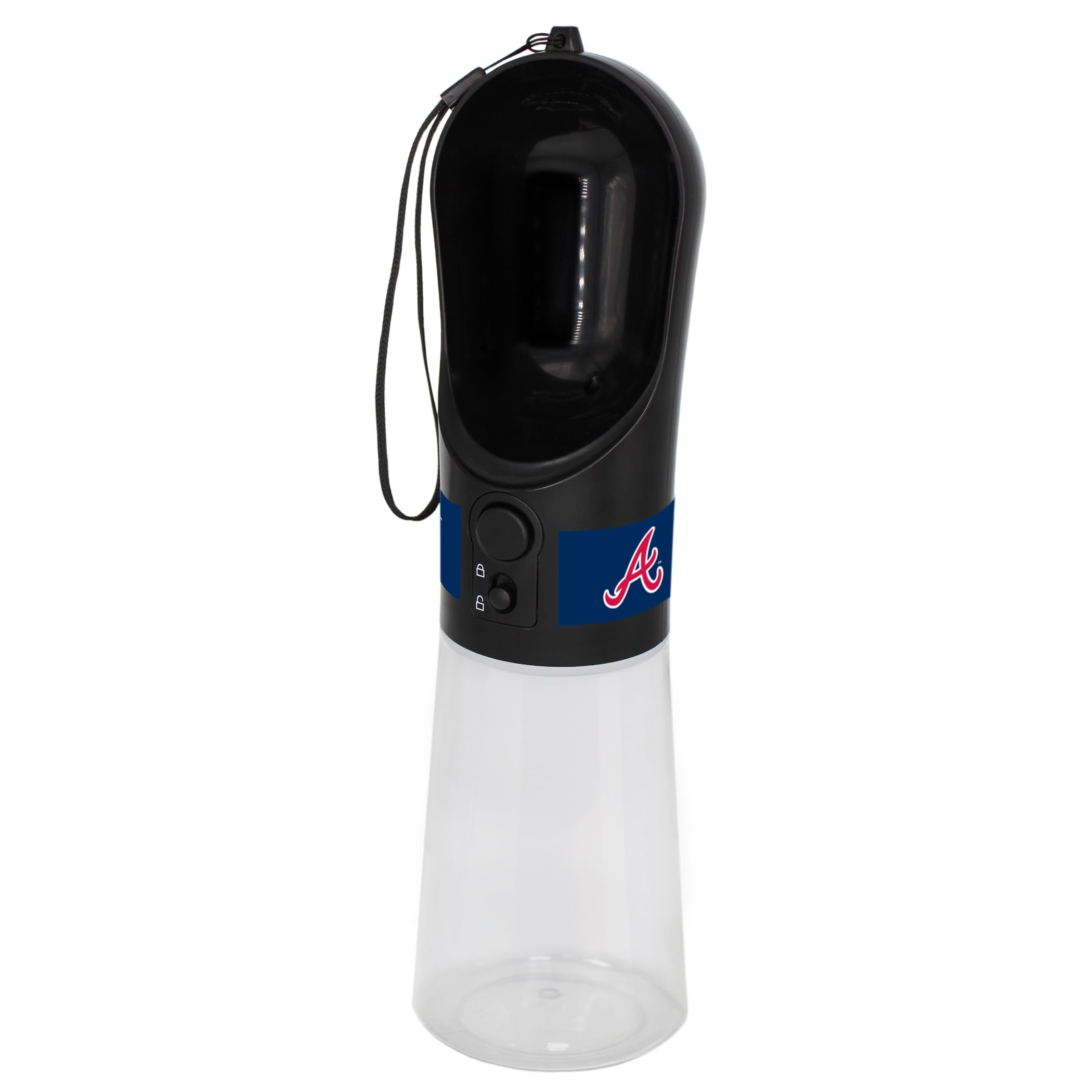MLB Atlanta Braves Pet Water Bottle - 13.5oz Portable Dog & Cat Water Dispenser with 2 Carbon Filters | Travel-Friendly Baseball-Themed Water Fountain for Pets | Perfect for Hiking, Camping & Outdoor Adventures