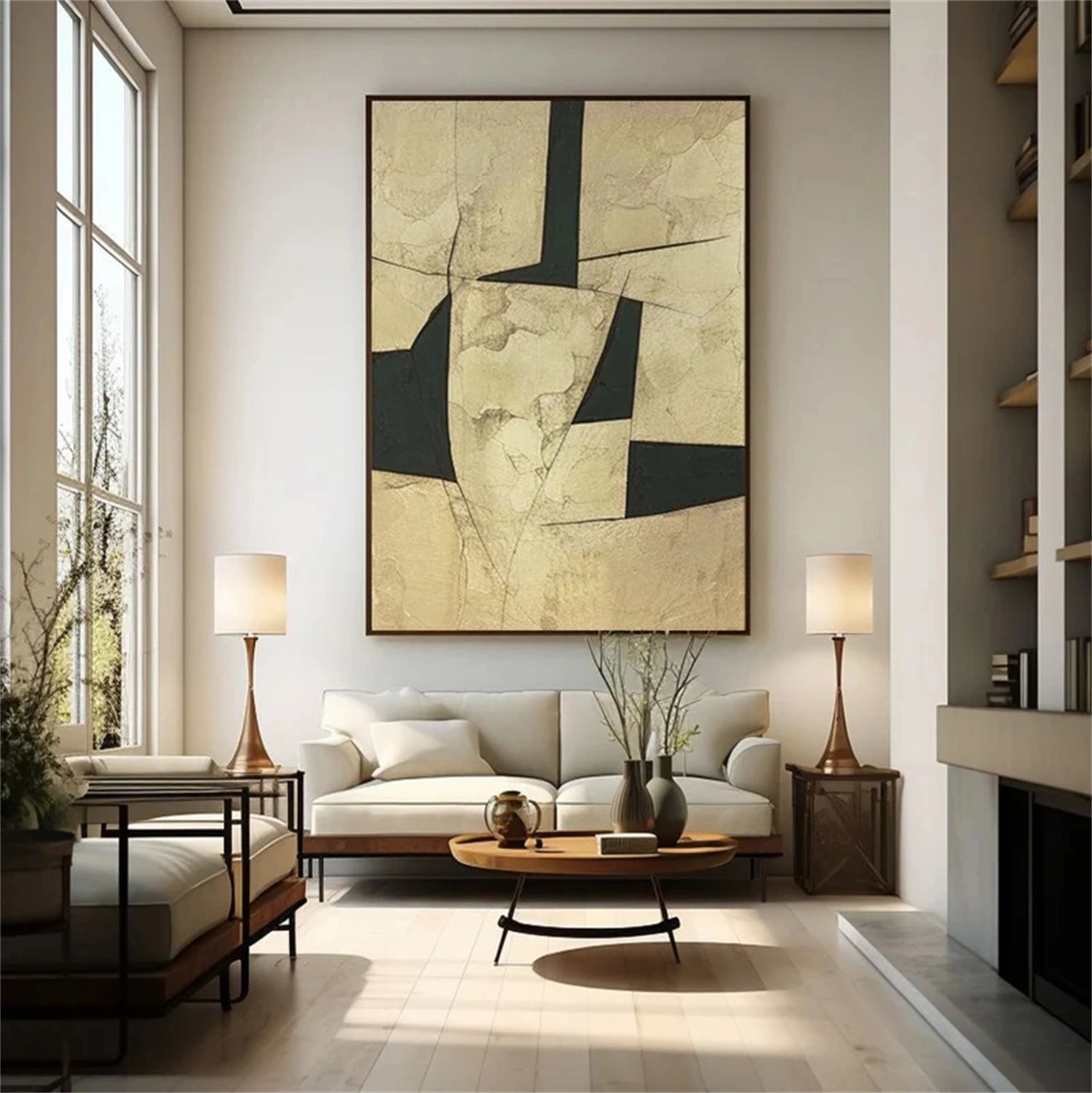 Abstract Tranquility Art Painting #WS213 - Modern Wall Decor for Living Room, Bedroom & Office - Calming Canvas Artwork for Home & Workspace