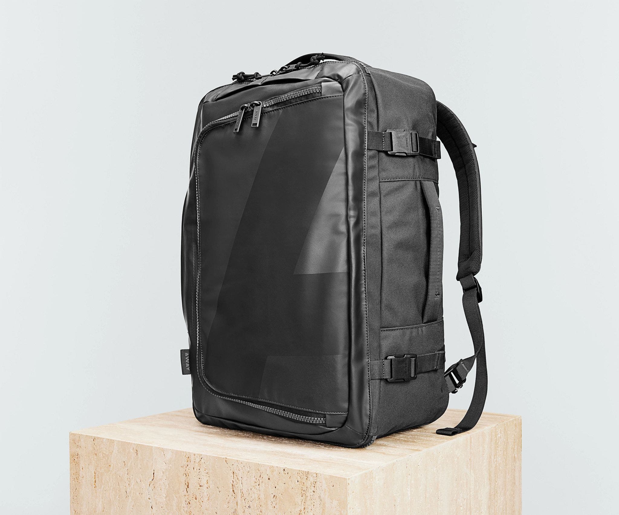 Jet Black 45L Active Convertible Backpack - Durable Travel & Hiking Backpack for Men & Women - Perfect for Outdoor Adventures, Commuting & Gym Use