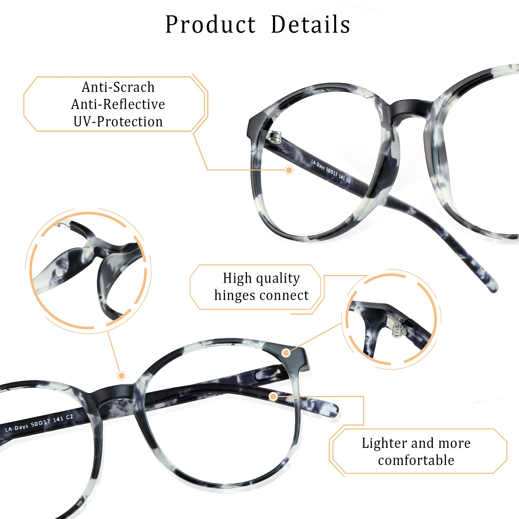 Bifocal Reading Glasses with Blue Light Blocking for Gaming & TV Use