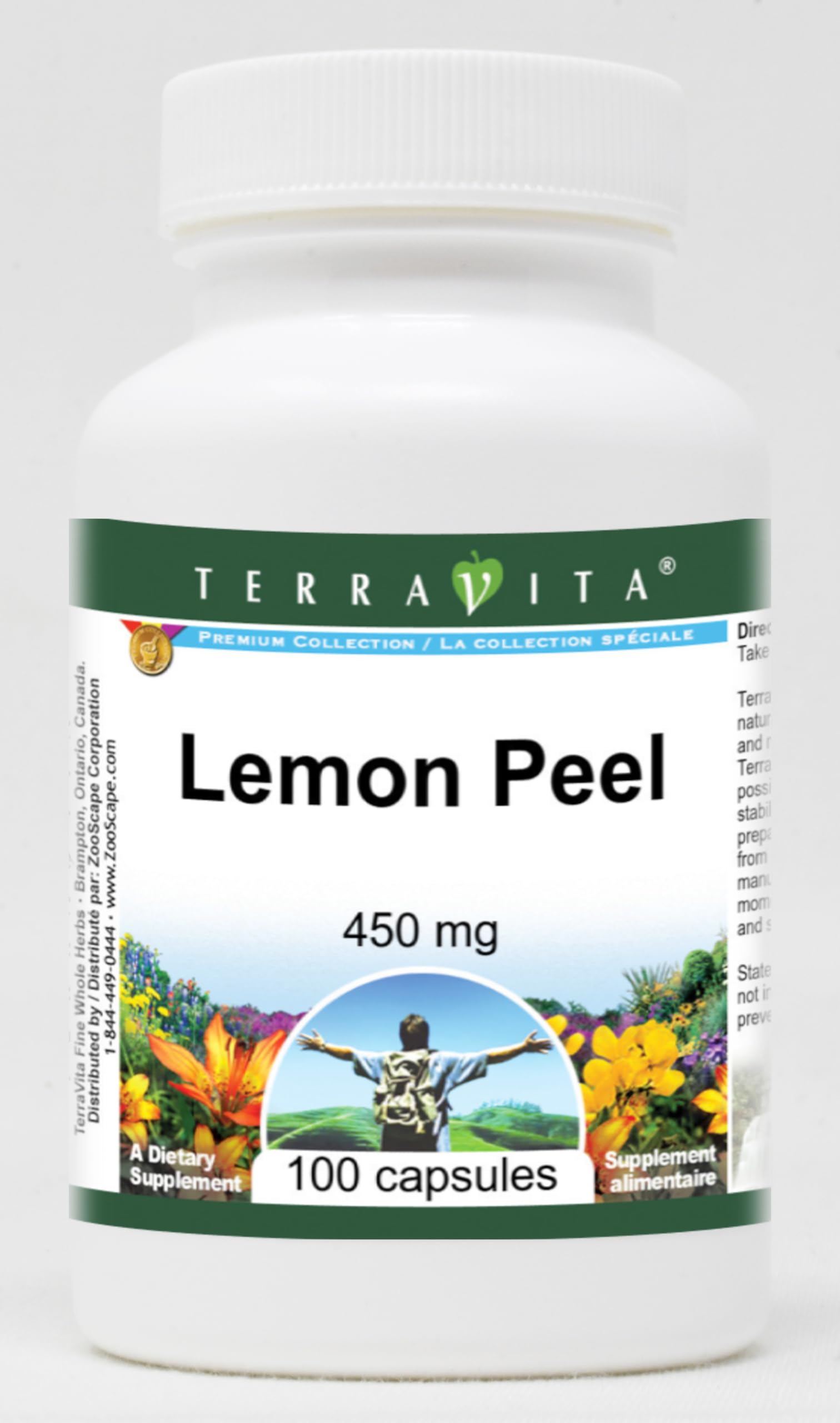 Lemon Peel Extract 450mg (100 Capsules per Bottle, 3-Pack) - Natural Immune Support & Detox Supplement for Daily Wellness & Digestive Health