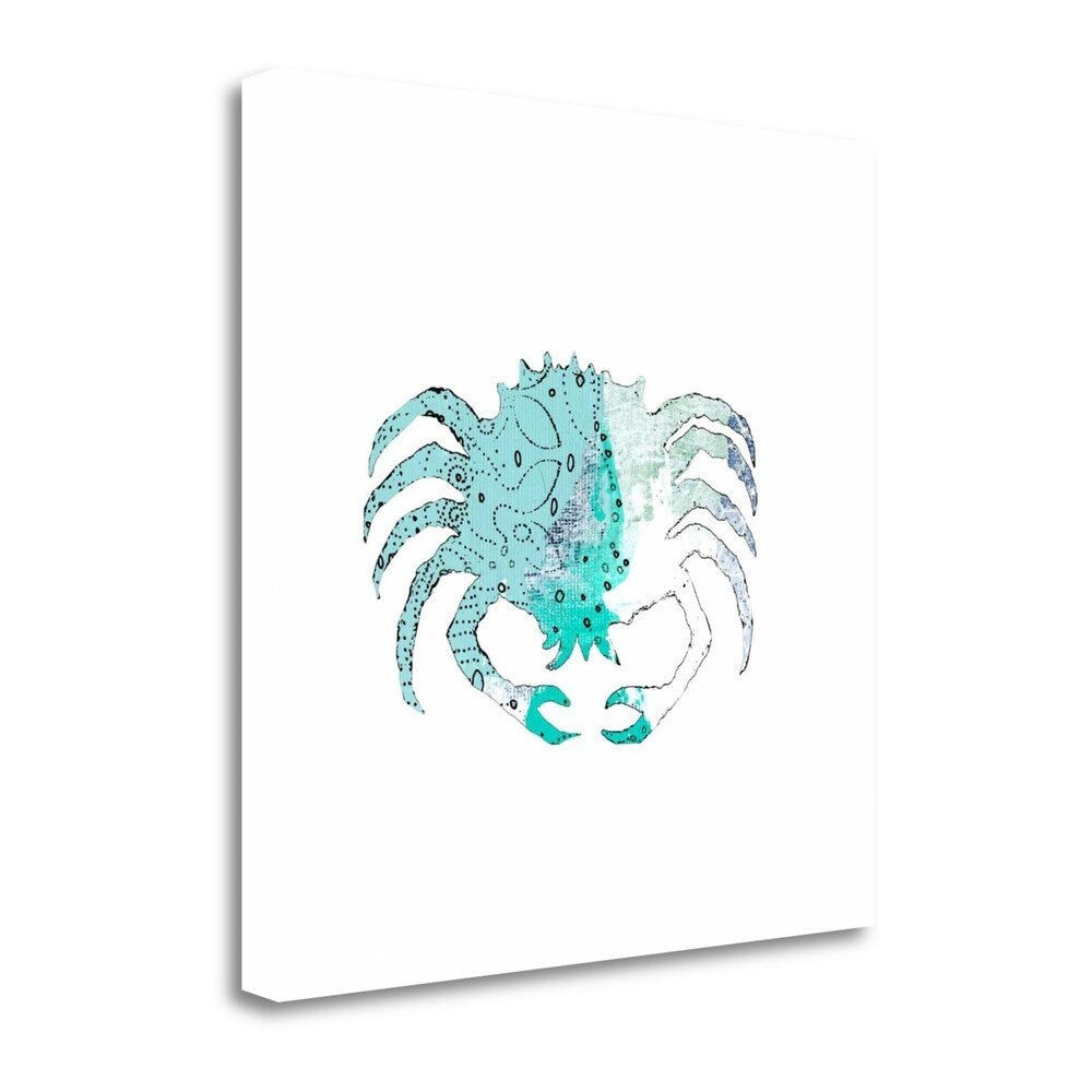 Blue Crab Fine Art Giclee Print by Sarah Ogren - Gallery Wrapped Canvas Wall Art - Ready to Hang - Perfect for Coastal Decor & Beach House Wall Decor