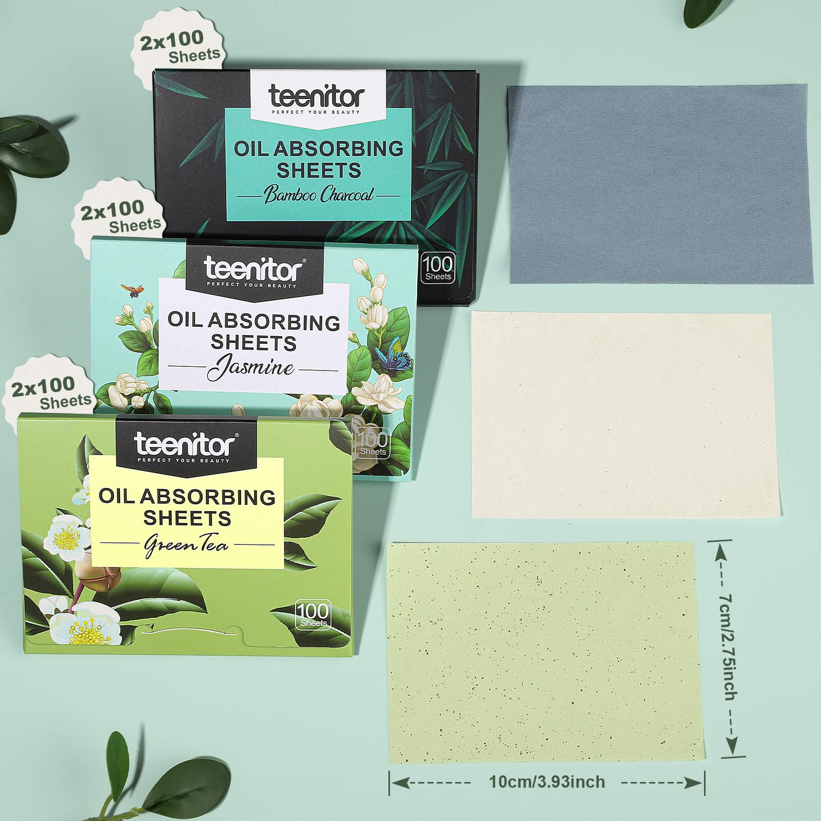 Teenitor Oil Absorbing Blotting Sheets for Oily Skin - 600 Pack Face Oil Control Film & Shine Removal Wipes | Perfect for On-the-Go Makeup Touch-Ups, Gym, and Daily Oil Control