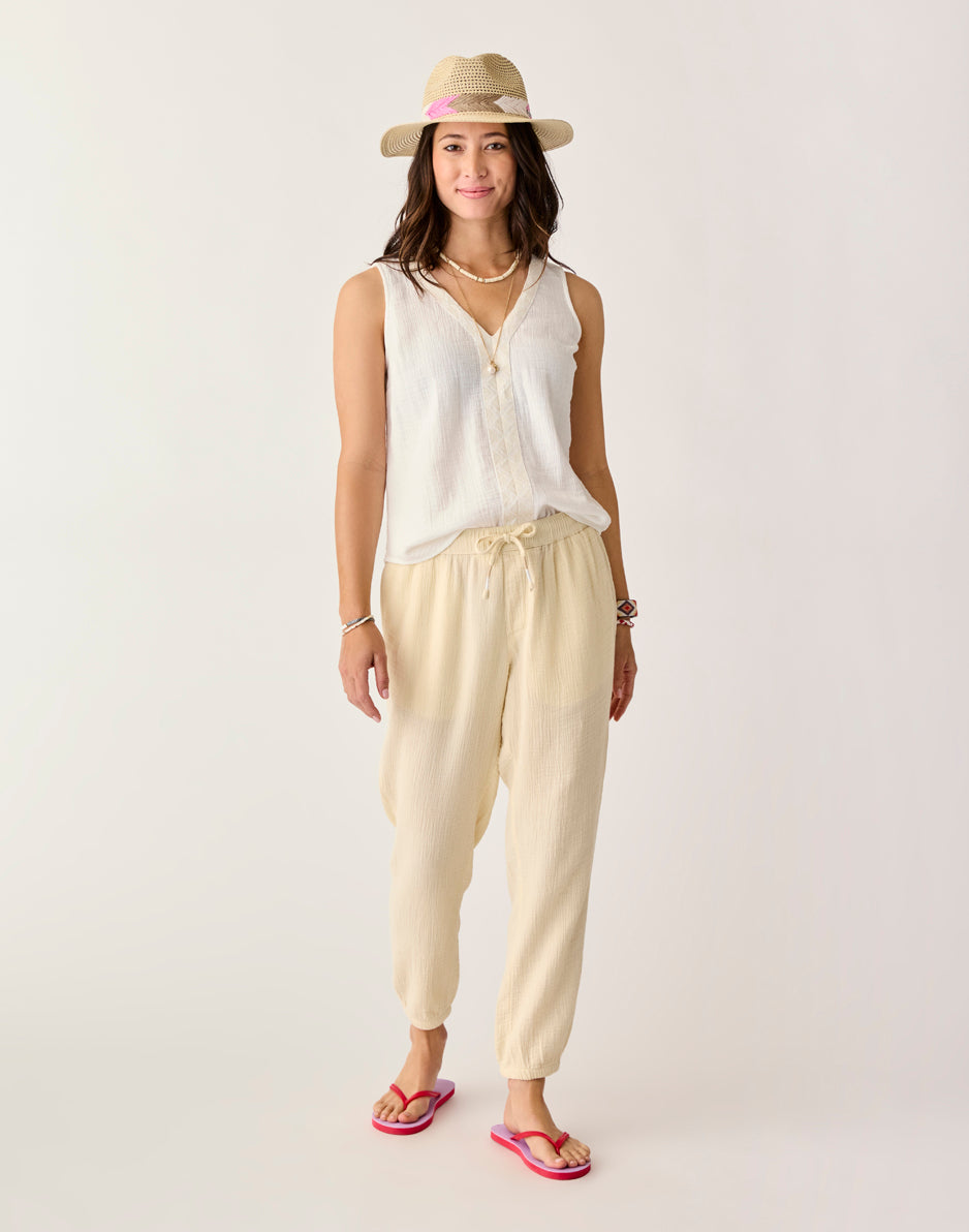Calista Gauze Pant: Soft & Breathable Women's Loungewear - Perfect for Yoga, Summer & Casual Wear