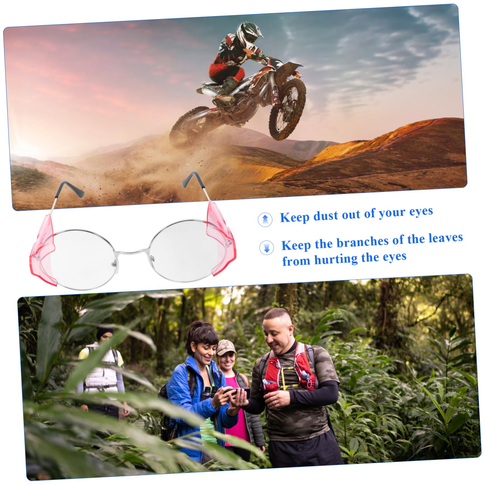 HOMSFOU 2 Pairs TPU Side Protectors for Glasses - Durable Protective Shields, Side Visor with Single Hole Design - Safety Glasses Accessories for Work, Sports & Outdoor Activities