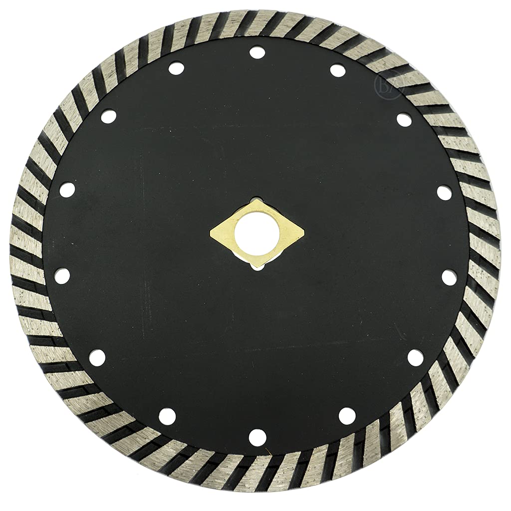 Benchmark Abrasives 7 Inch Turbo Diamond Blade for Angle Grinder - Steel Core Cutting Wheel for Brick, Ceramic Tile, Granite & Marble - 7” Concrete Masonry Saw Blade - Perfect for DIY Projects, Construction Work & Stone Fabrication