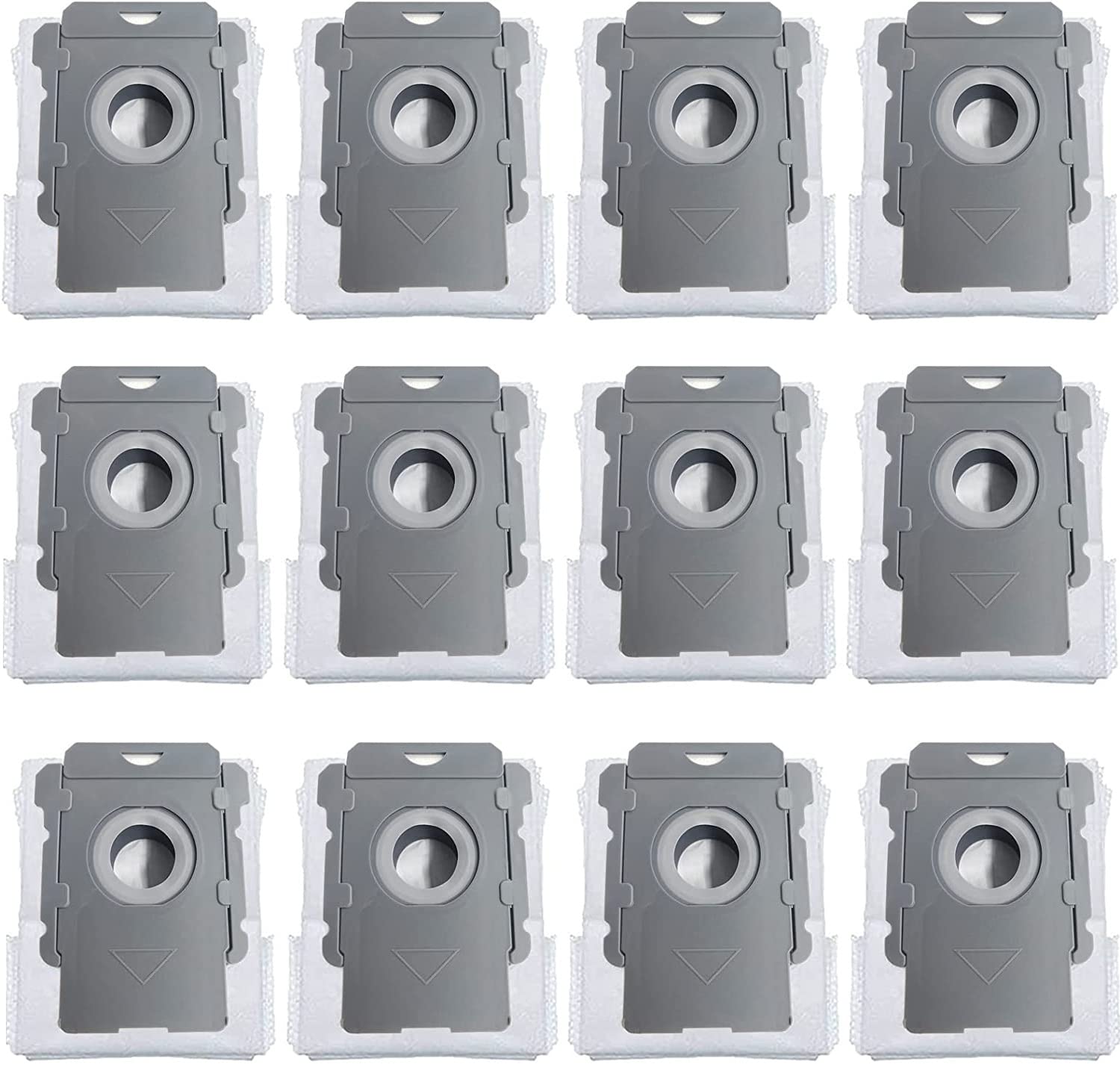 iRobot Roomba Vacuum Dirt Disposal Bags - 12 Pack Compatible with i7+, i7 Plus, i3+, i6+, i8+, s9+ Clean Base - Automatic Replacement Dust Bins for Smart Robot Vacuums - Perfect for Pet Hair, Hardwood Floors & Daily Home Cleaning