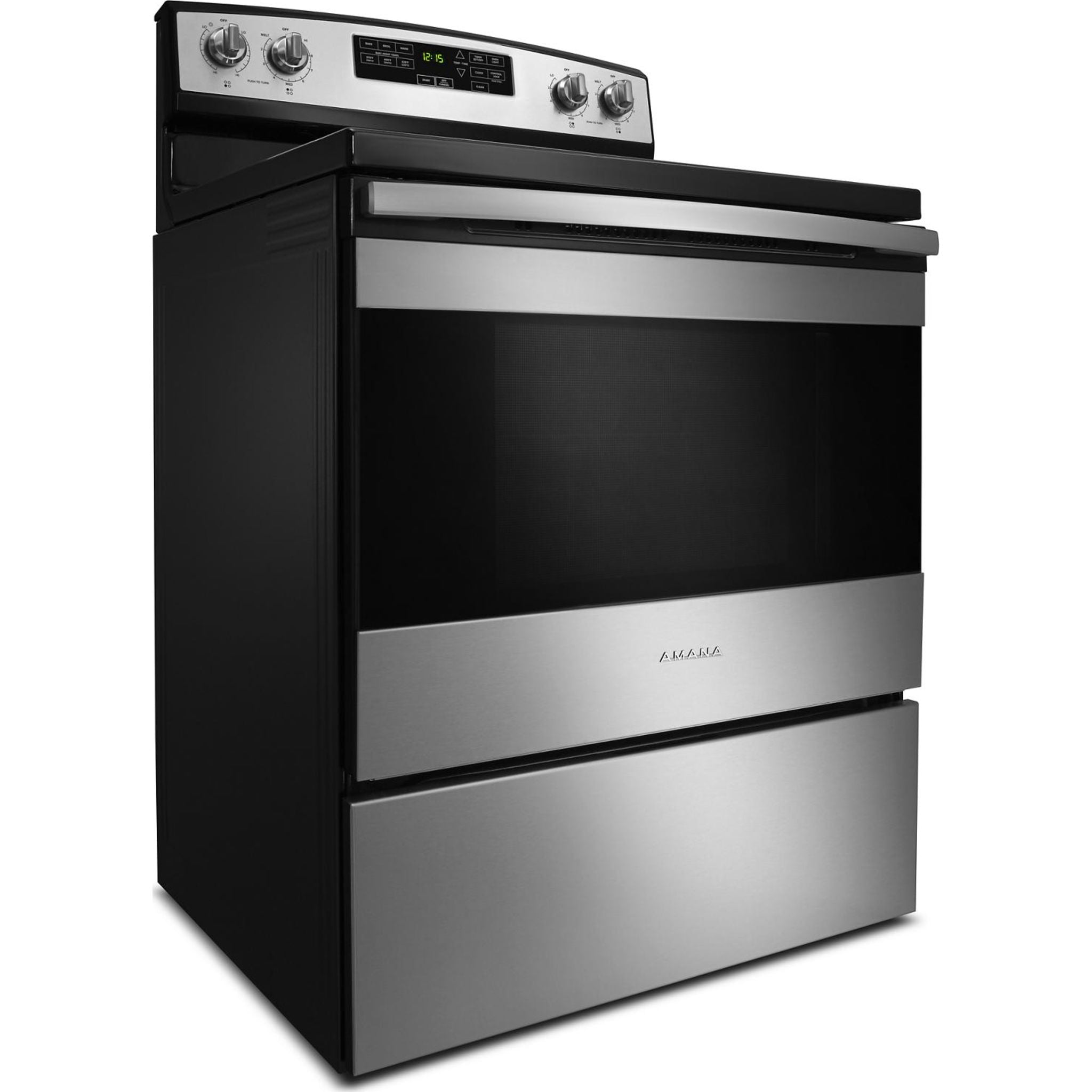 Amana Self-Cleaning Range YAER6603SFS - 30 Inch Stainless Steel Gas Oven with 5 Burners & Convection Bake - Perfect for Home Kitchens & Professional Cooking